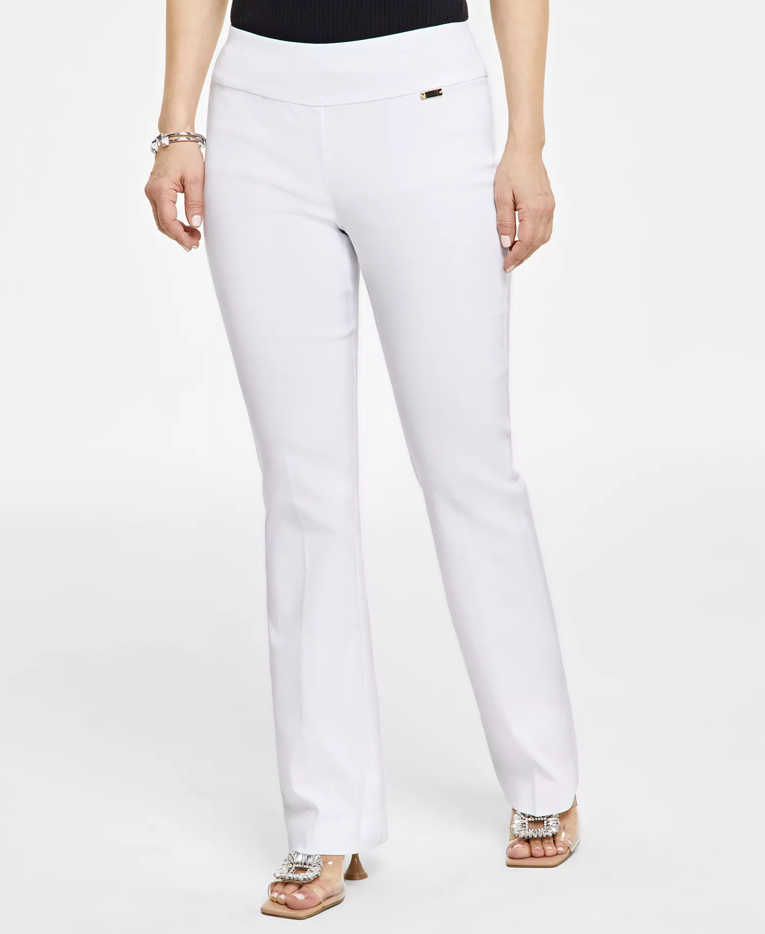 Petite Mid-Rise Bootcut Pants, Petite & Petite Short, Created for Macy's  - Bright White - 0P