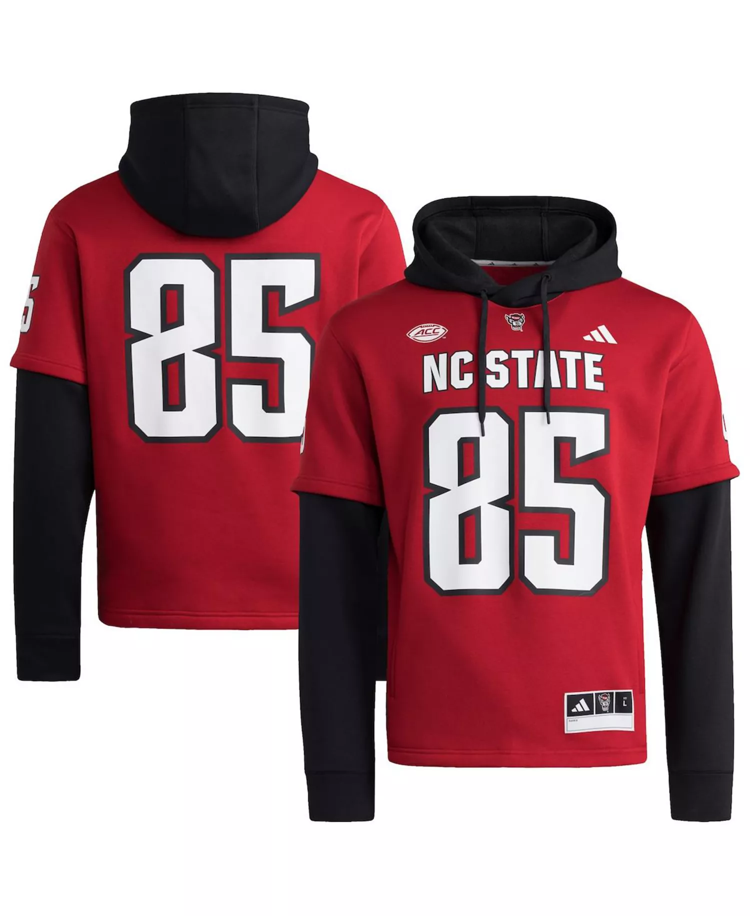 Men's Red NC State Wolfpack Jersey Pullover Hoodie - Red - 2XL