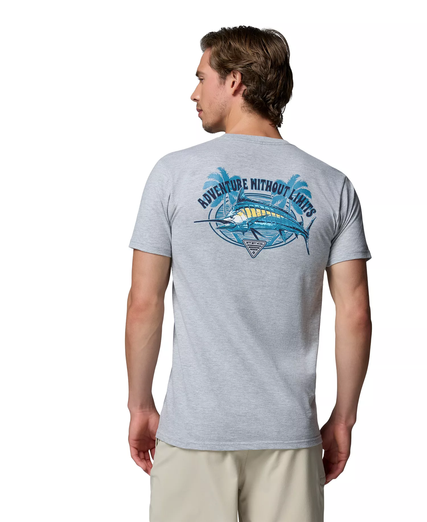 Men's PFG Stomp Graphic T-Shirt - Gray Heather - L