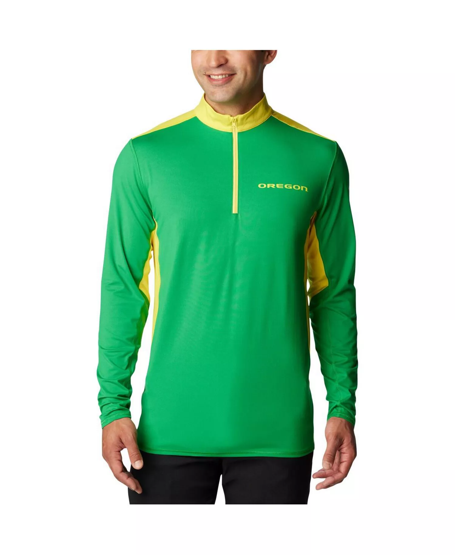 Men's Green Oregon Ducks Tech Trail Omni-Shade Quarter-Zip Top - Green - L