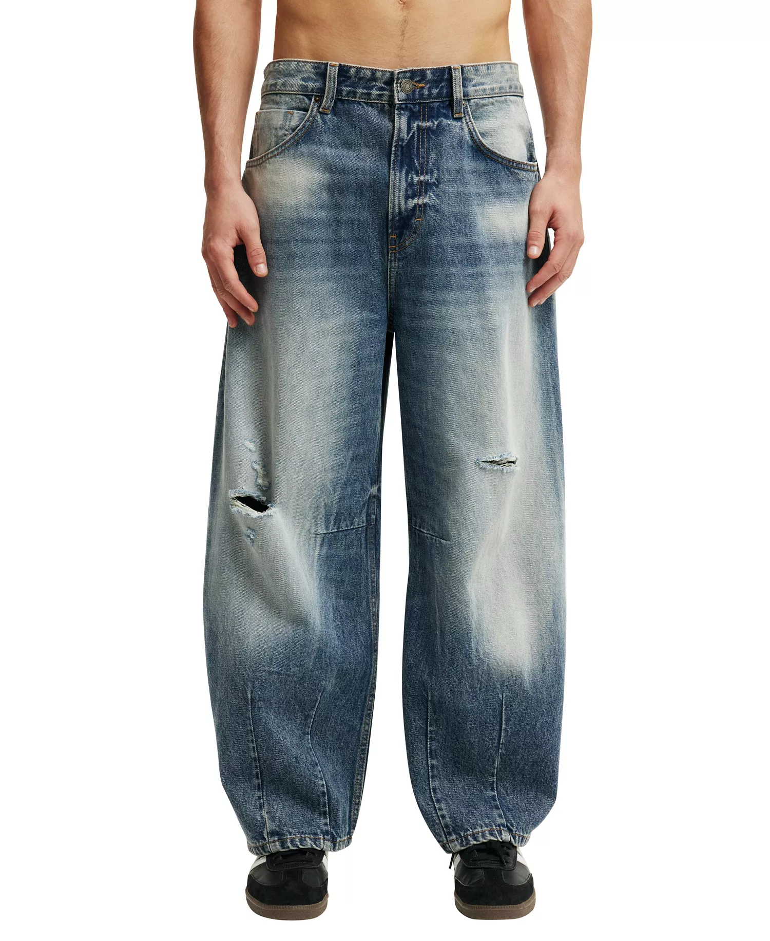 Men's Baggy Balloon Jeans - Riot blue - 26