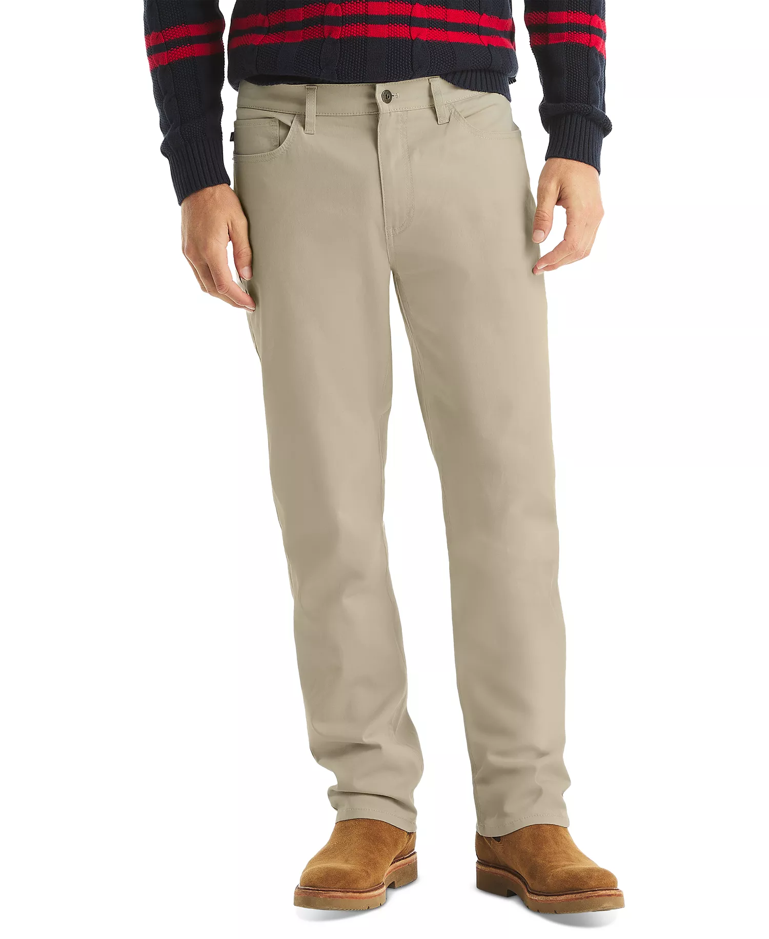 Men's Straight-Fit Vintage Stretch 5 Pocket Denim Pant - Coastal Brown - 30x30