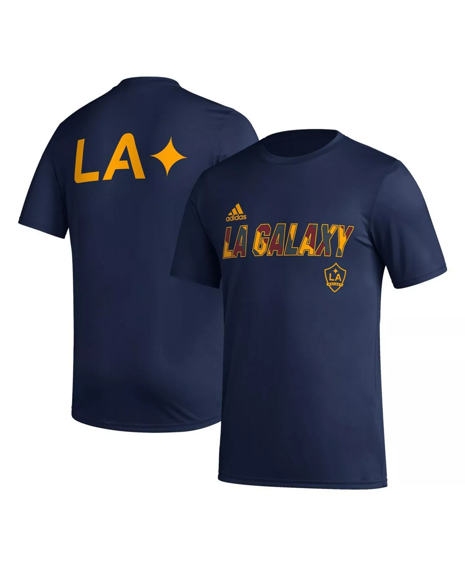 Men's Navy LA Galaxy Team Jersey Hook AEROREADY T-shirt - Navy - L