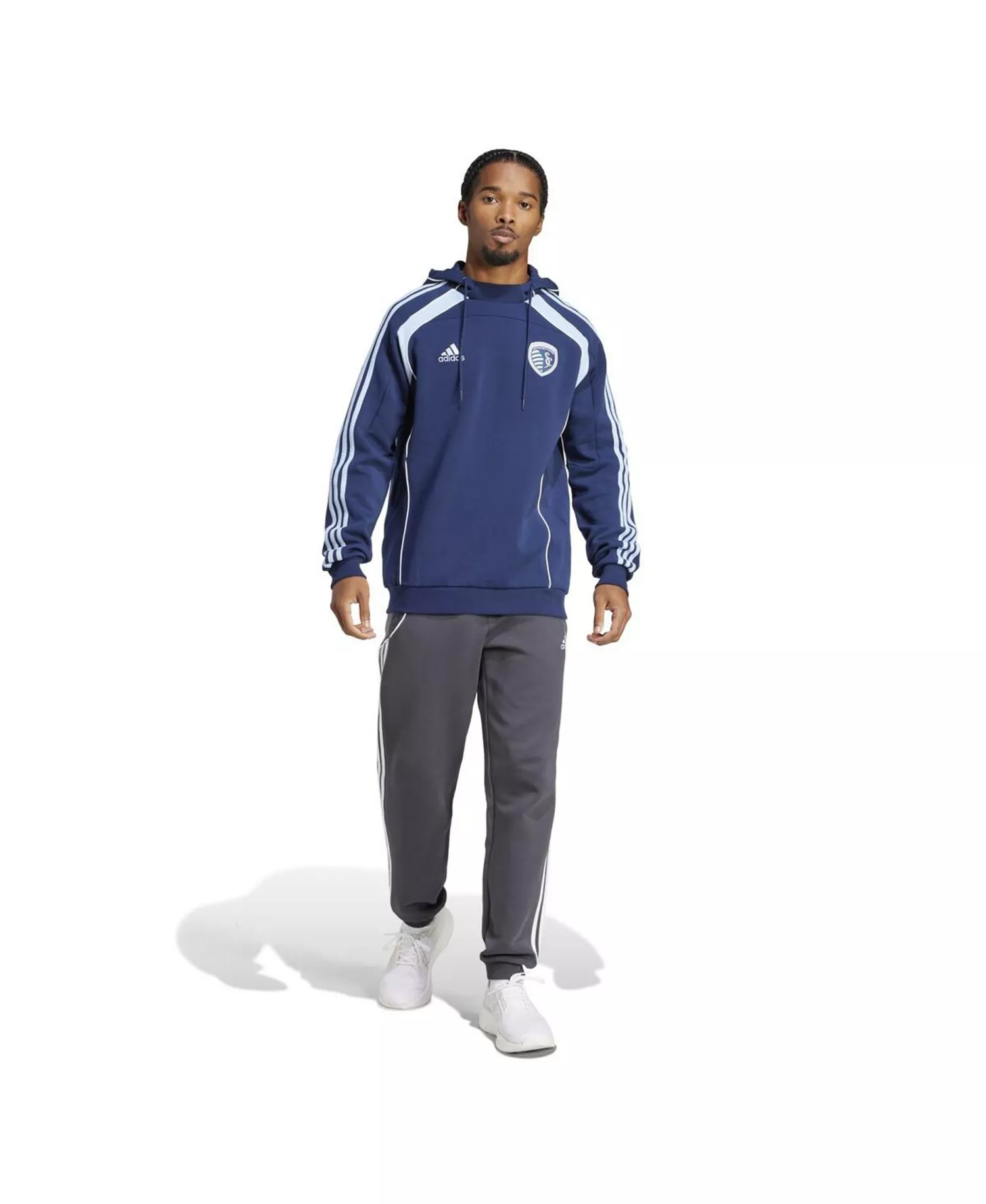 Men's Navy Sporting Kansas City 2025 Travel Pullover Hoodie - Navy - L