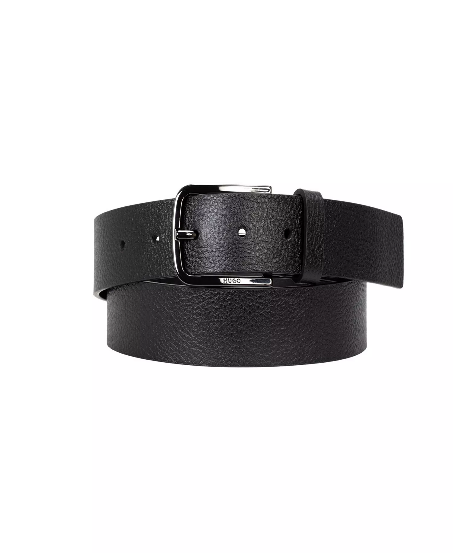 Men's Classic Evening Leather Belt - Black - 34
