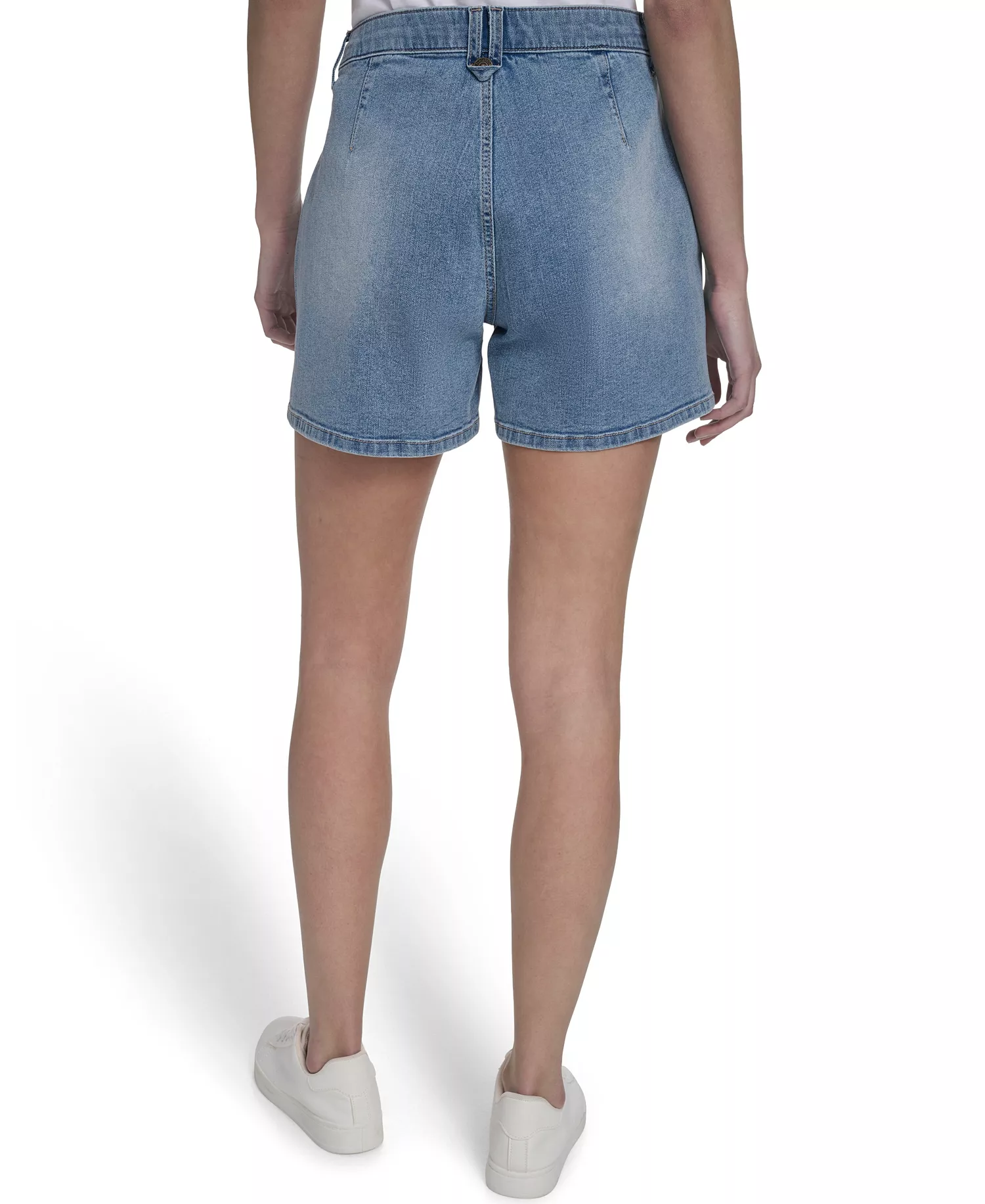 Women's Pleated Denim Shorts - Lola Wash - 10