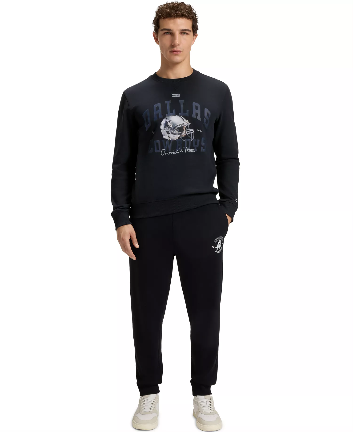 BOSS x DALLAS COWBOYS Helmet Graphic Sweatshirt - Dark Blue - 2XL