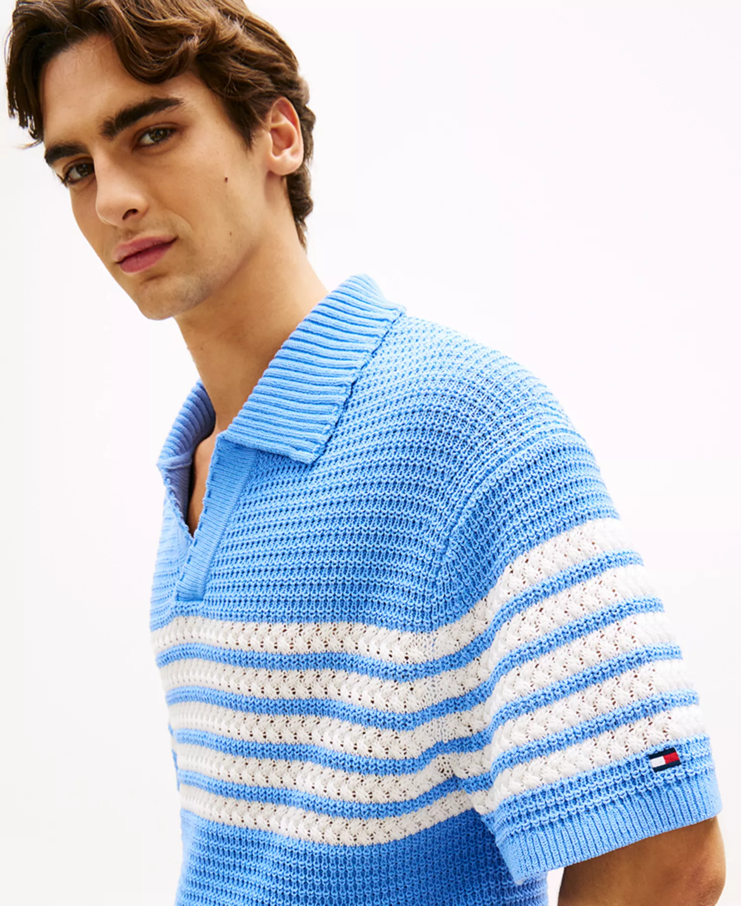 Men's Johnny Collar Rugby Polo Shirt - Bluebell - L