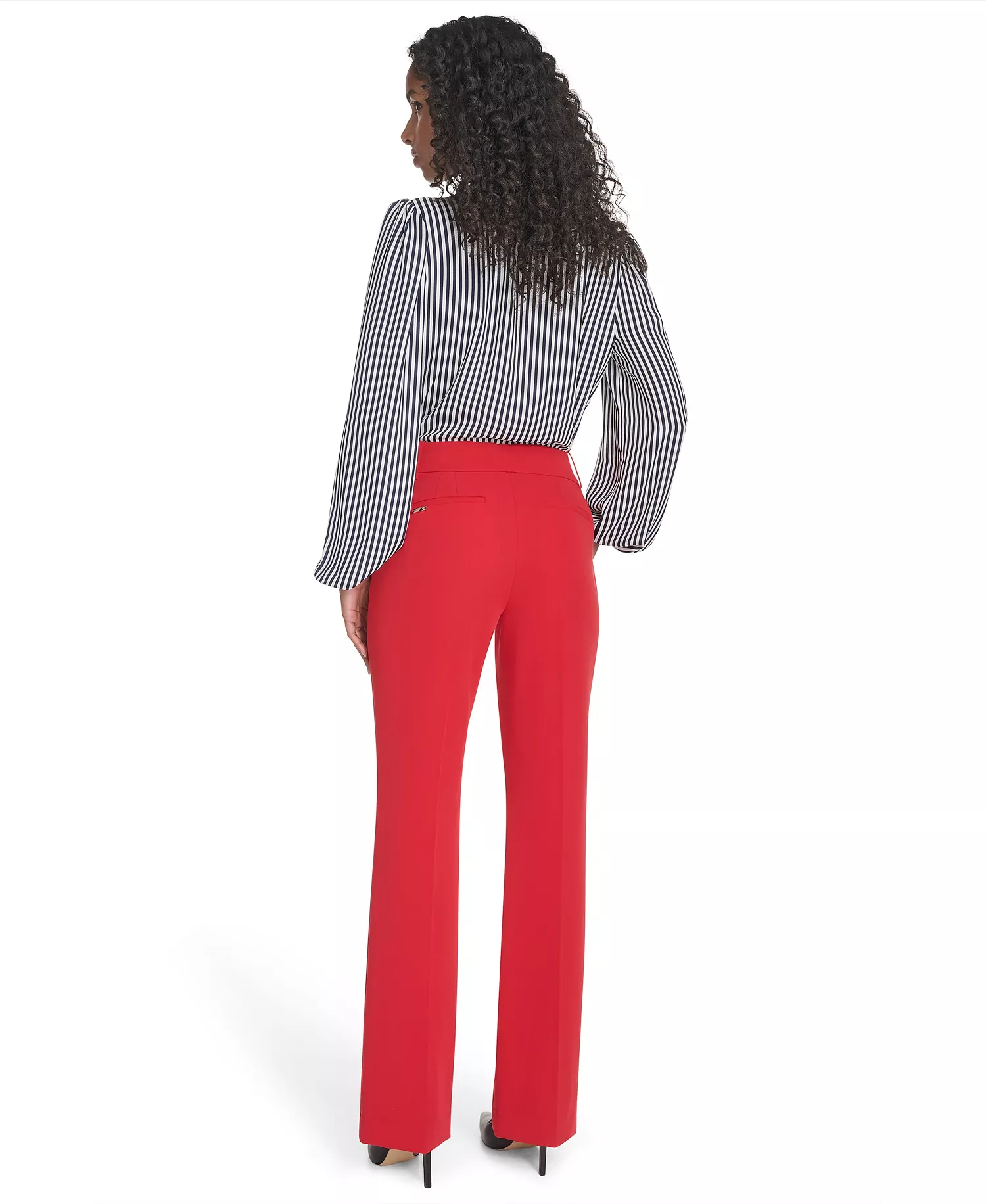 Women's Solid Sutton Bootcut Trousers - Scarlet - 0