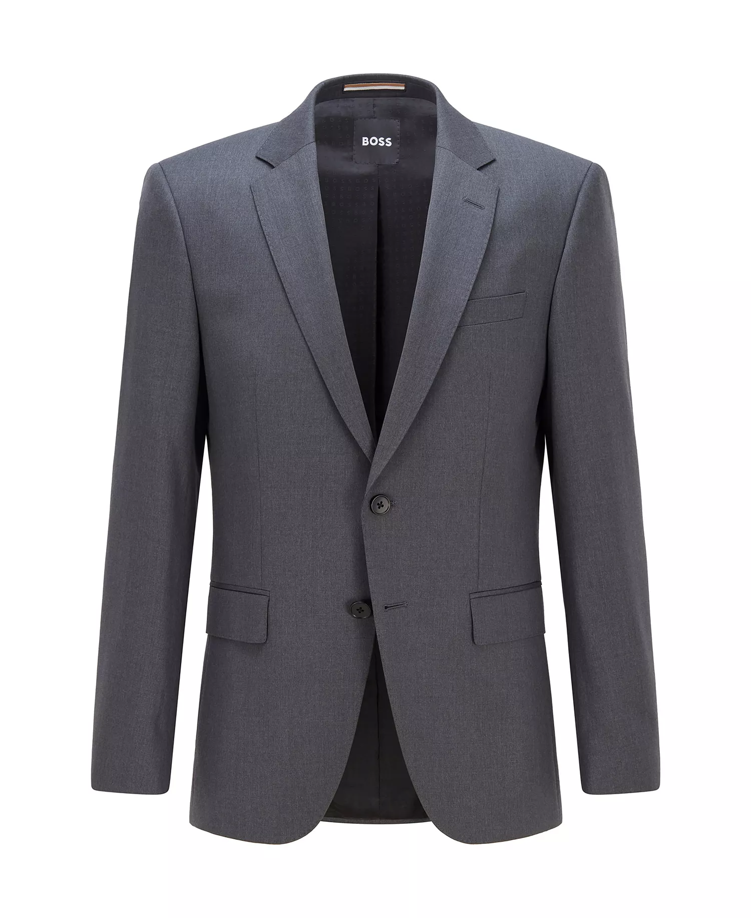 BOSS Men's Single-Breasted Suit Jacket - Dark Gray - 34R