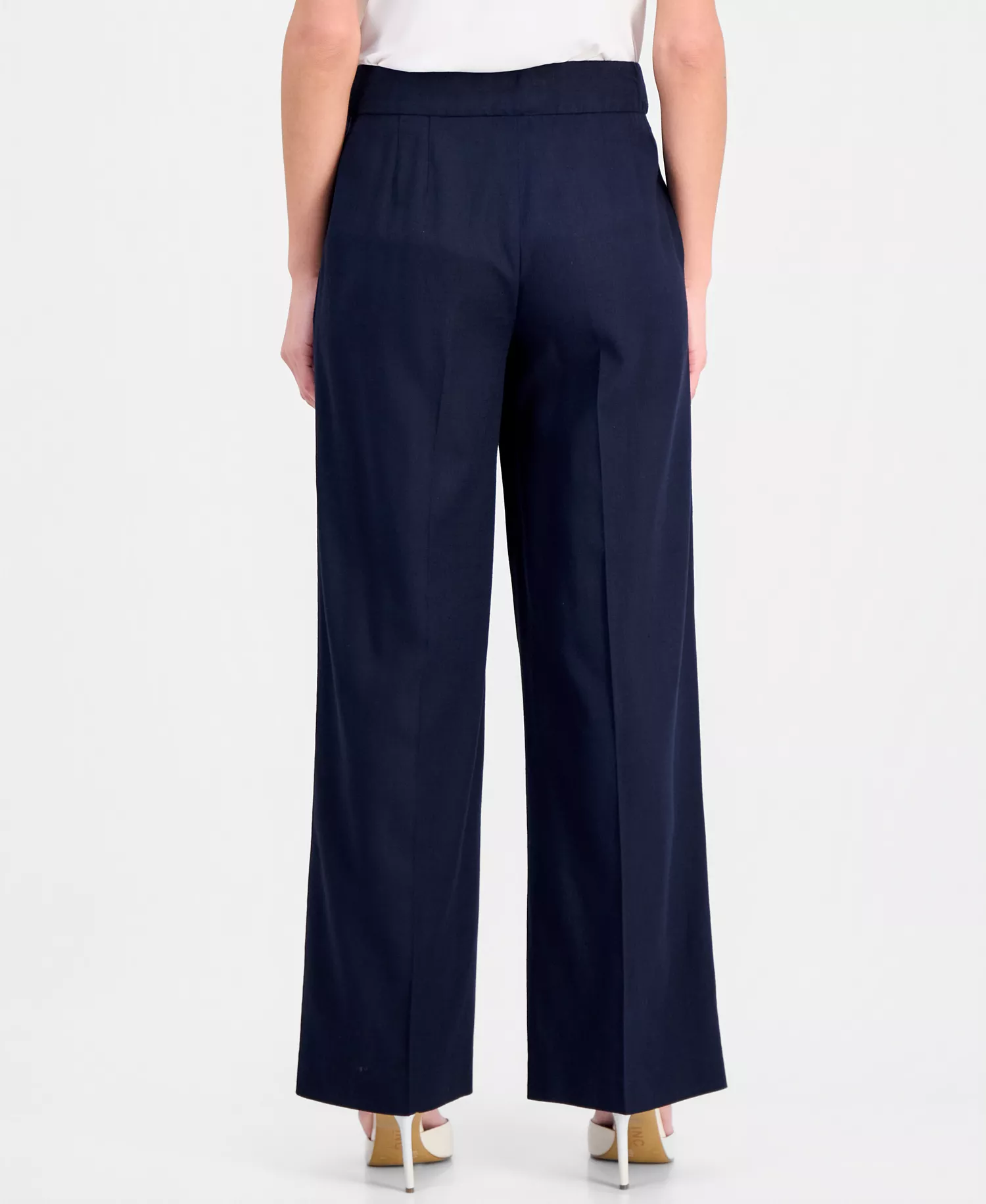 Women's Clean-Waist Wide-Leg Pants - New Navy - 10