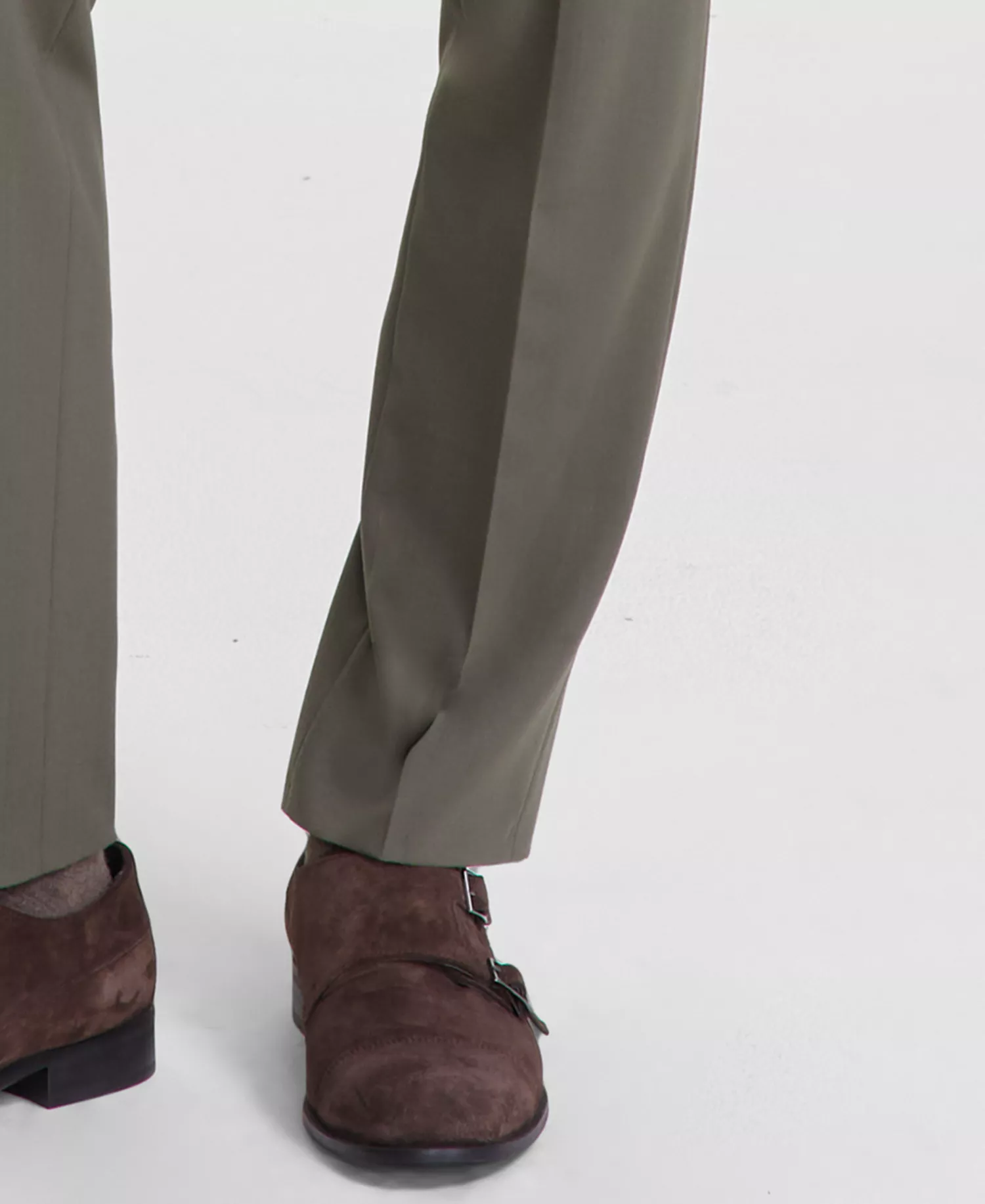 Men's Modern-Fit Solid Suit Separate Pants - Dark Beige/Khaki - 30R