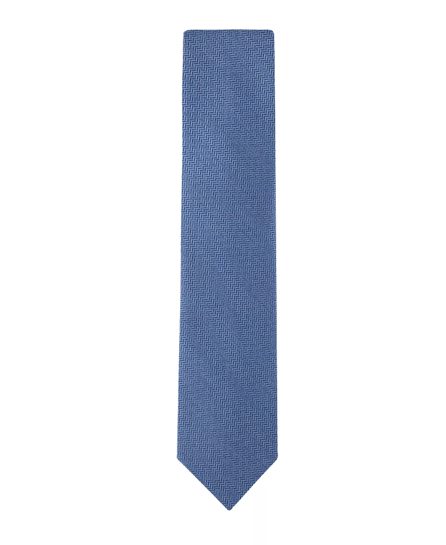 Men's Hazel Herringbone Solid Tie - Blue - ONE SIZE