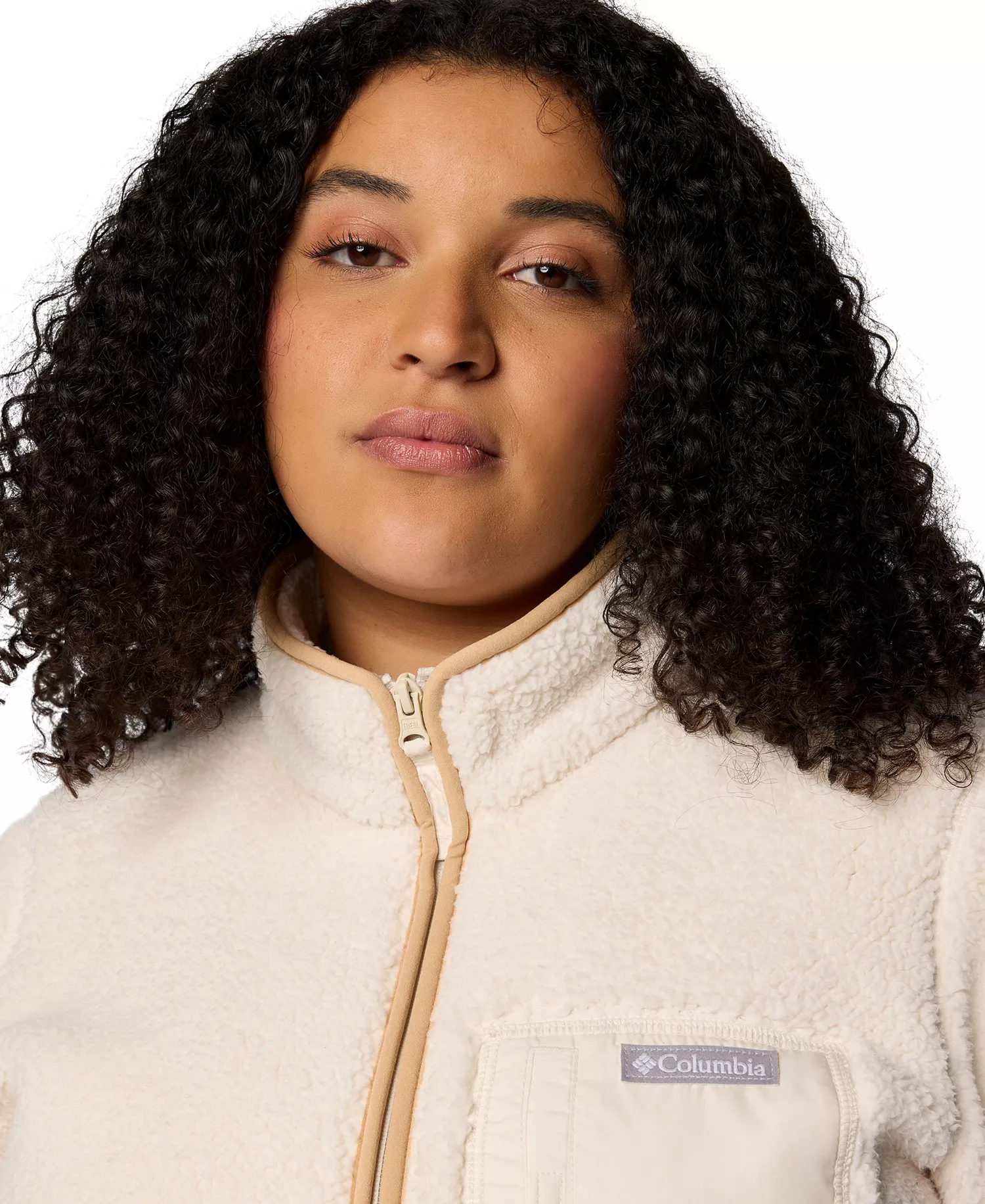 Plus Size West Bend Full Zip II Fleece Jacket - Chalk - 1X