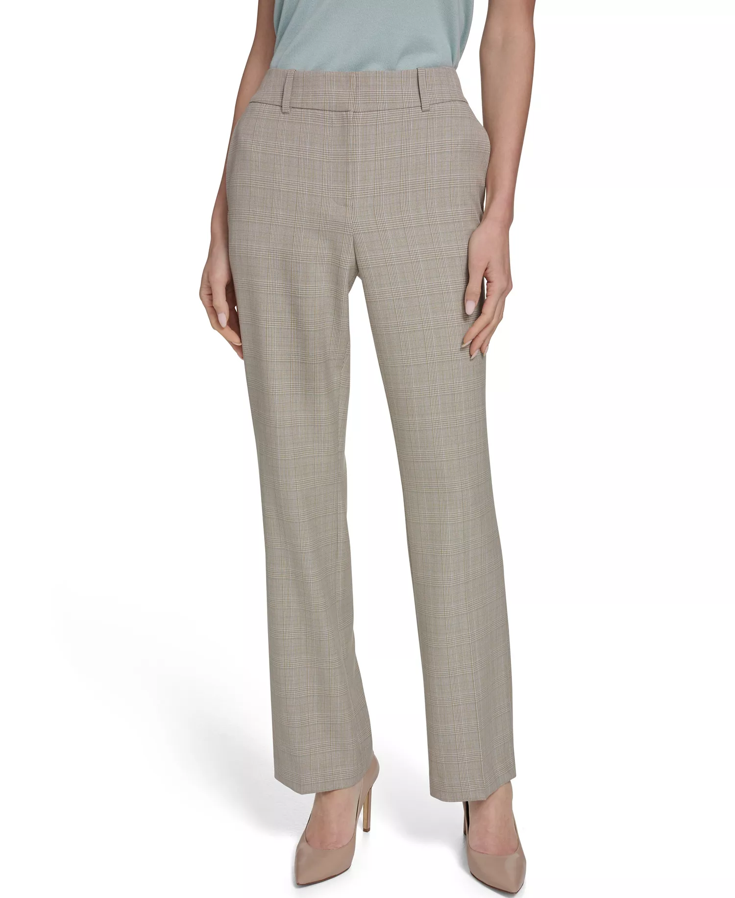 Women's Plaid Bootcut Trousers - Harbor Gray Multi - 0