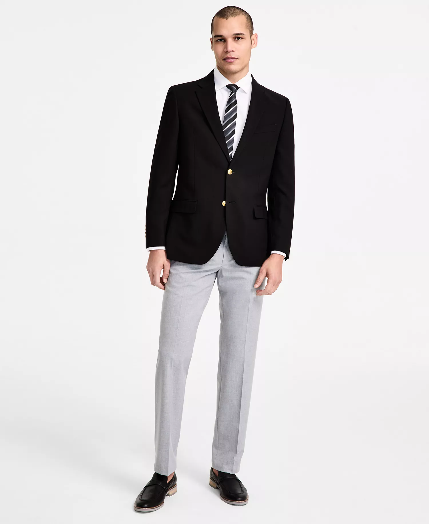 Men's Modern-Fit Active Stretch Solid Blazer - Black - 36R