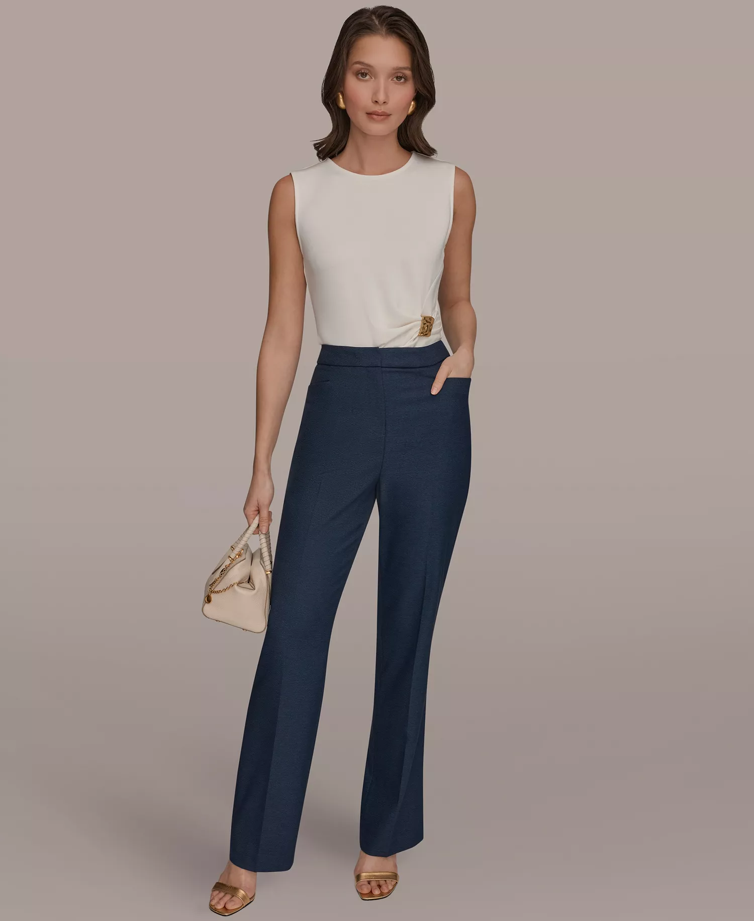 Women's Straight Leg Front Rise Pants - Nightfall - 0