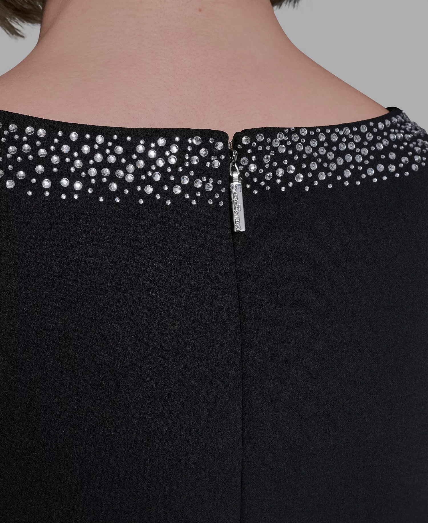 Women's Ruffled-Hem A-Line Dress - Black - 10