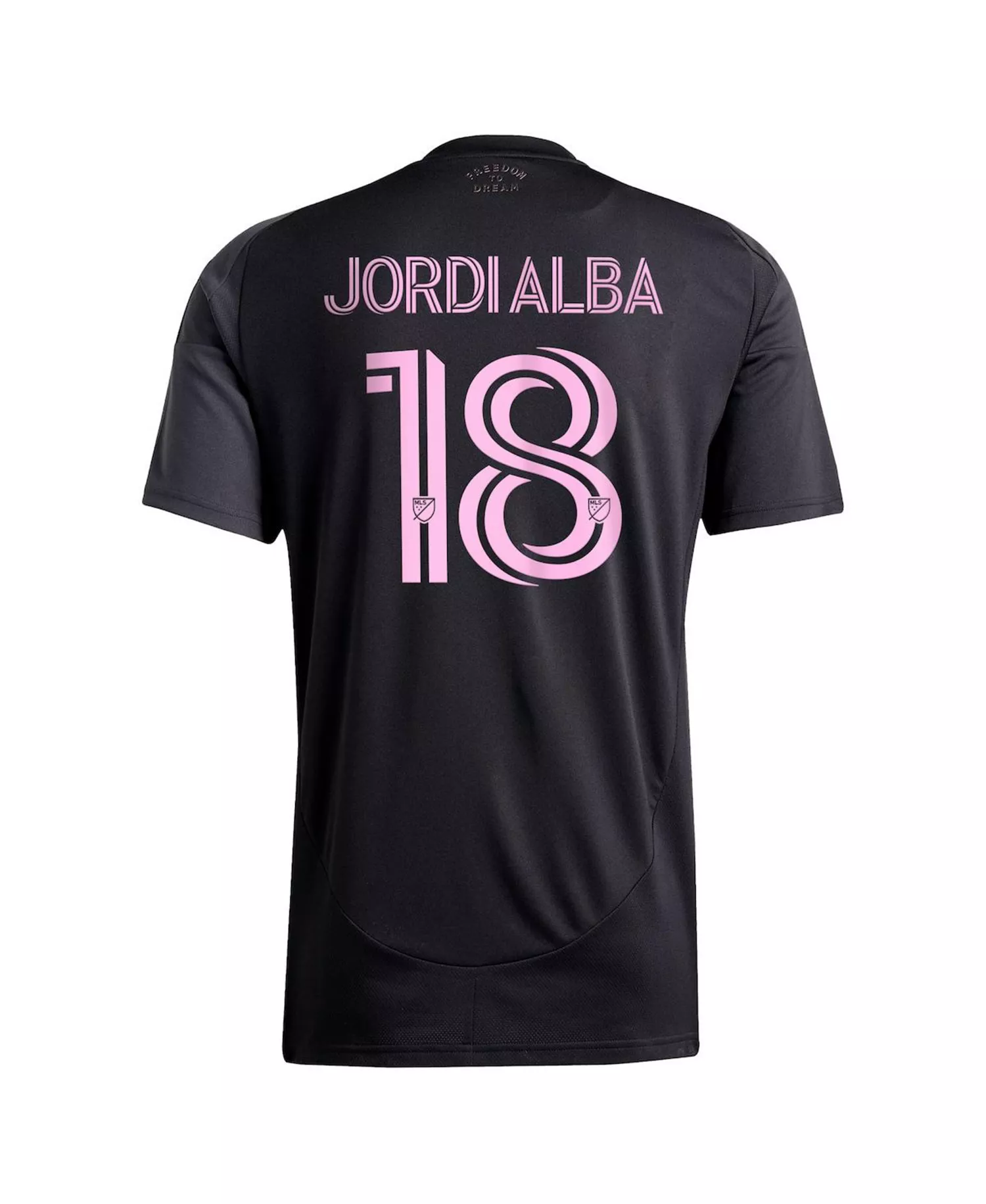 Men's Jordi Alba Ramos Black Inter Miami CF 2025 The Fortitude Kit Replica Player Jersey - Black - 2XL