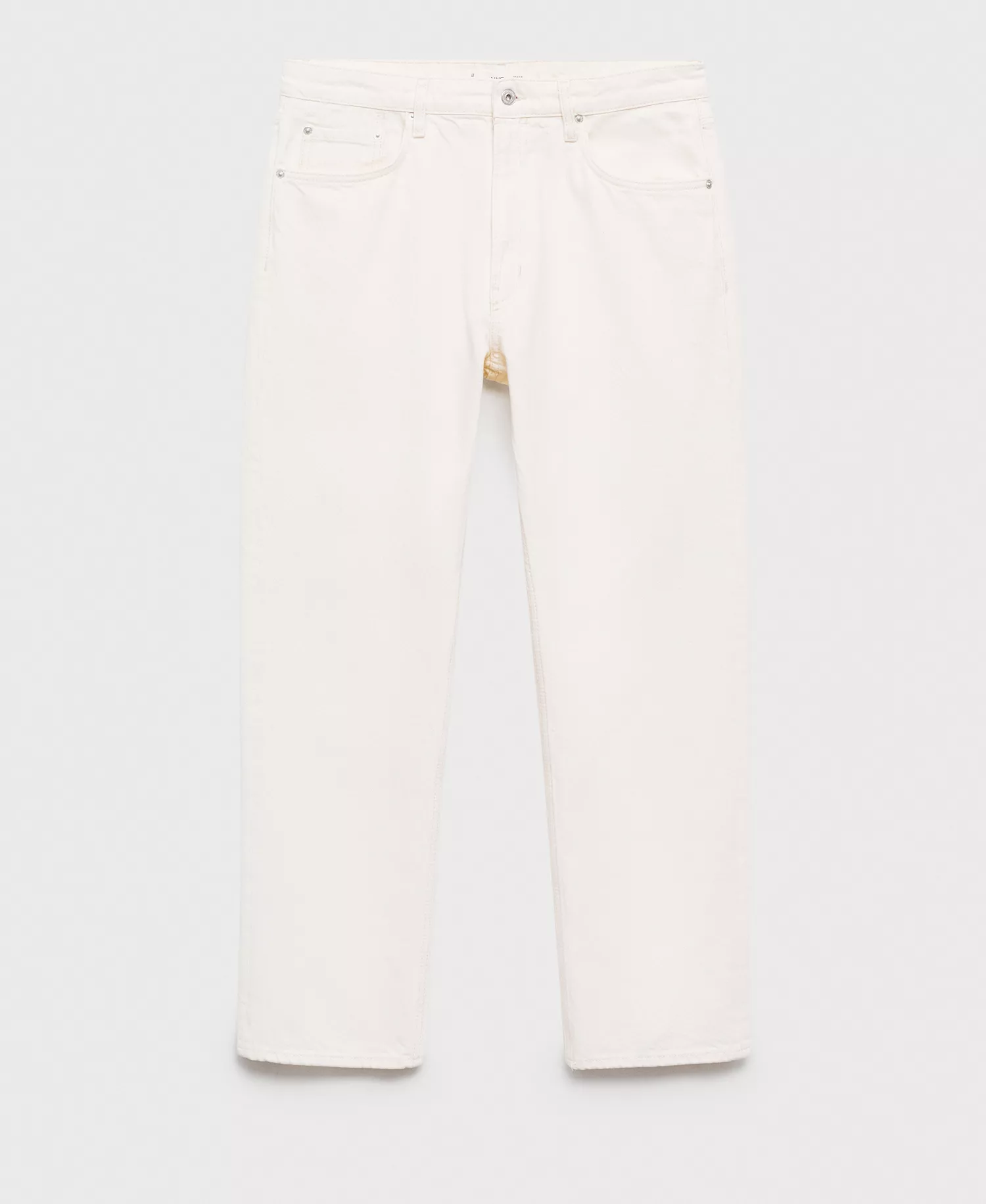 Men's Straight-Fit Jeans - Off White - 36 (EU 46)