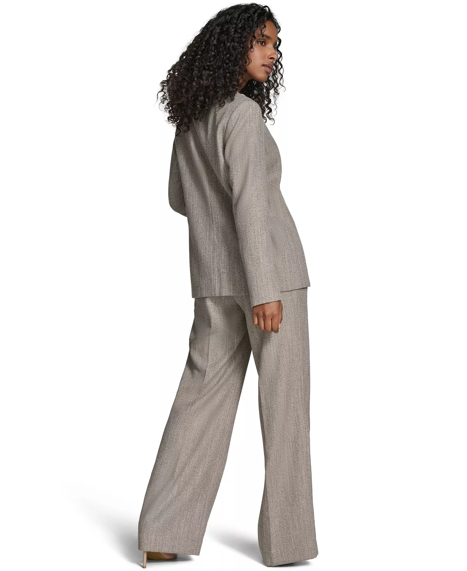 Petite Double Breasted Jacket - Oyster Multi - 10P