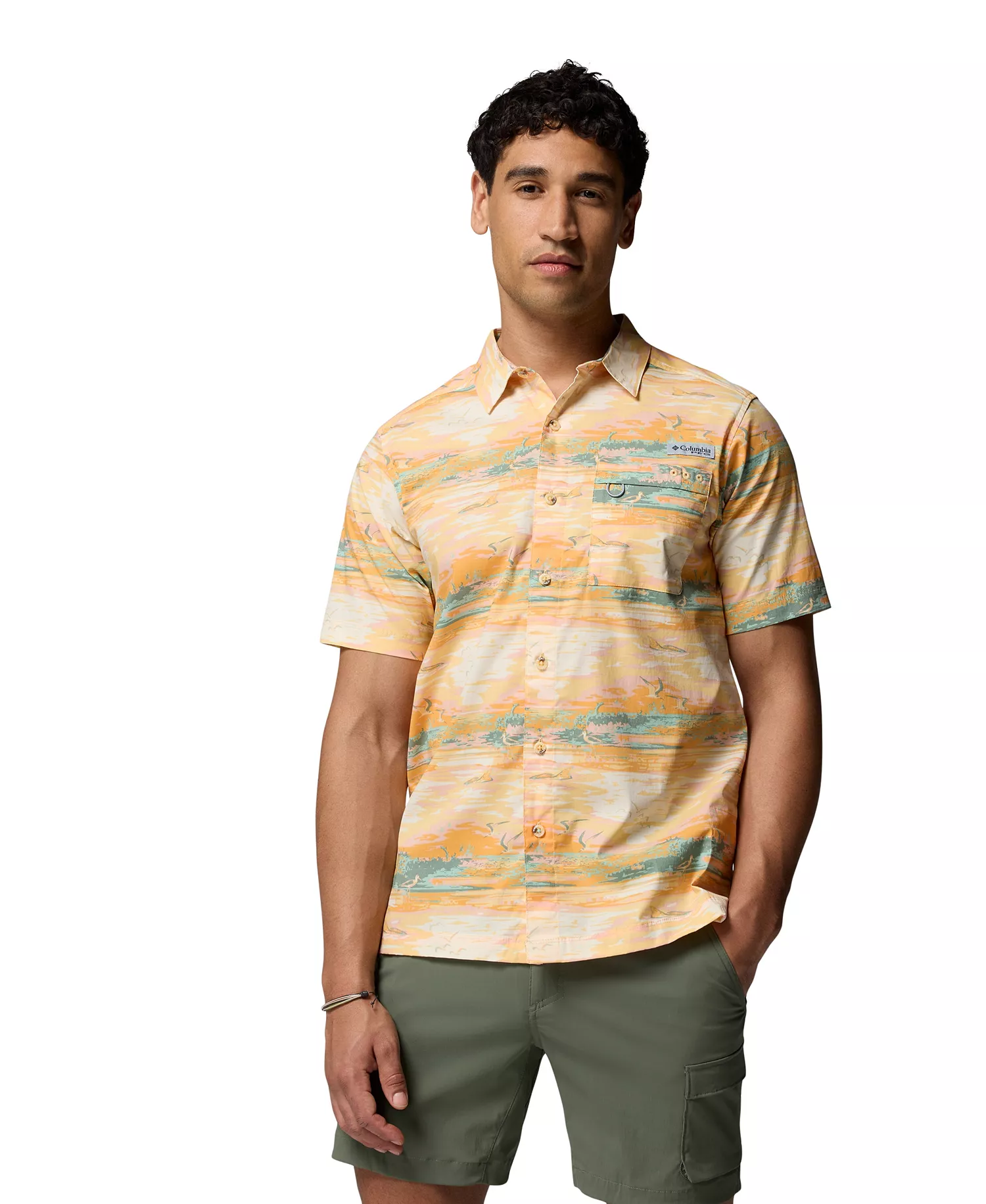 Men's Wild Cast Camp Shirt - Cocoa butter - L