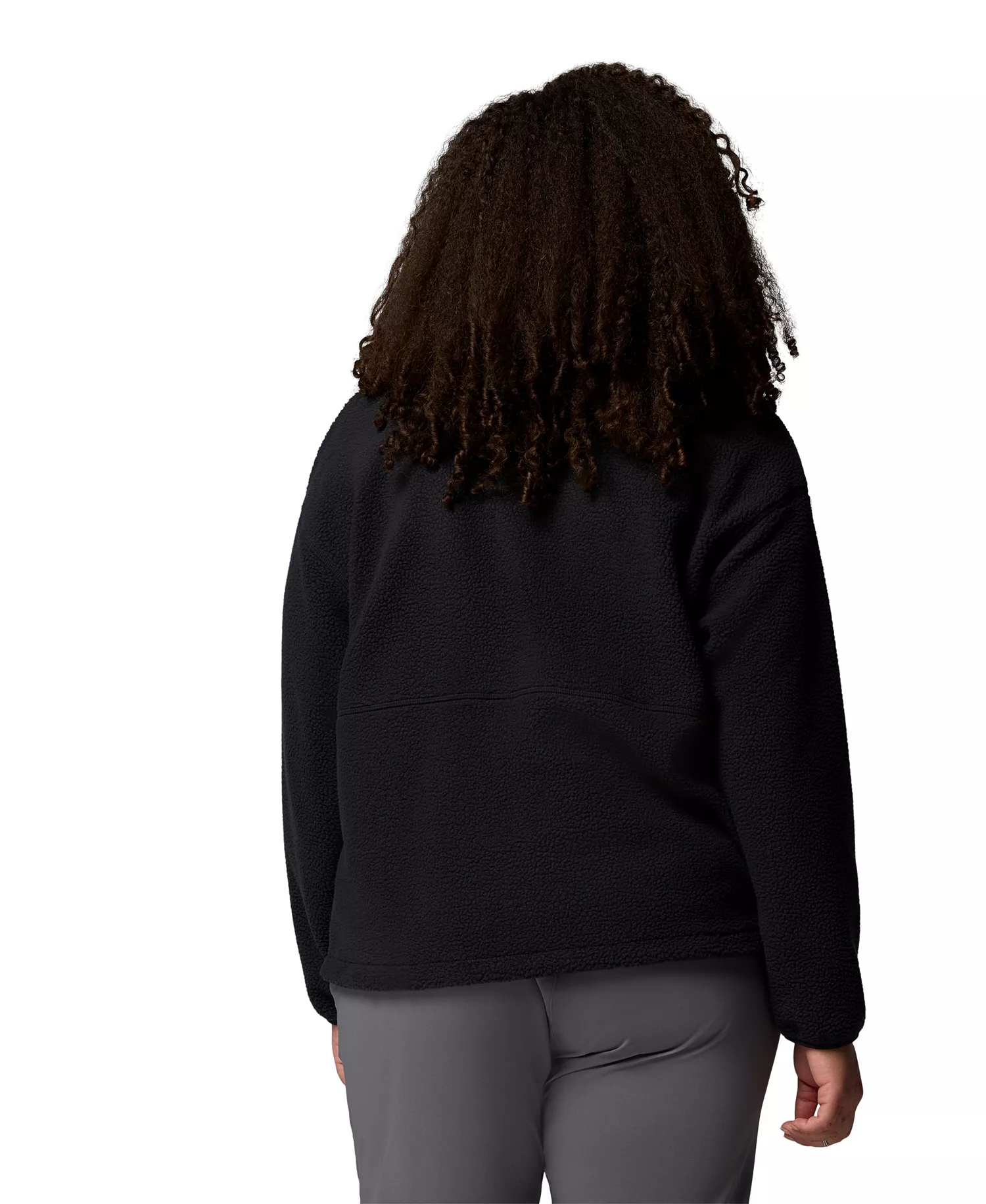 Plus Kenton Full-Zip Fleece Jacket - Black - 1X