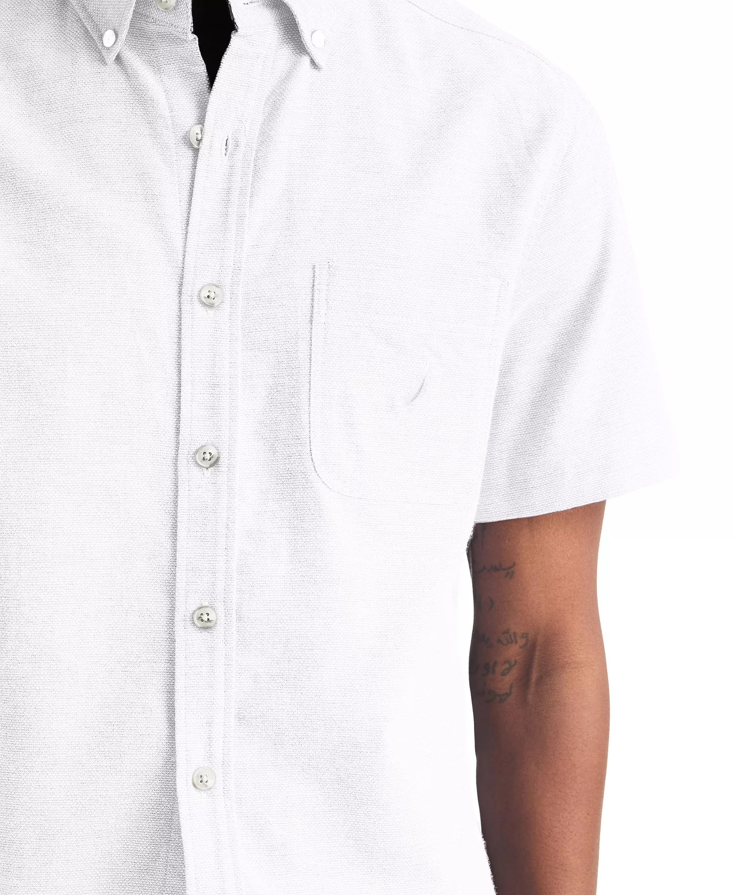 Men's Oxford Short-Sleeve Shirt - Bright White - 2XL