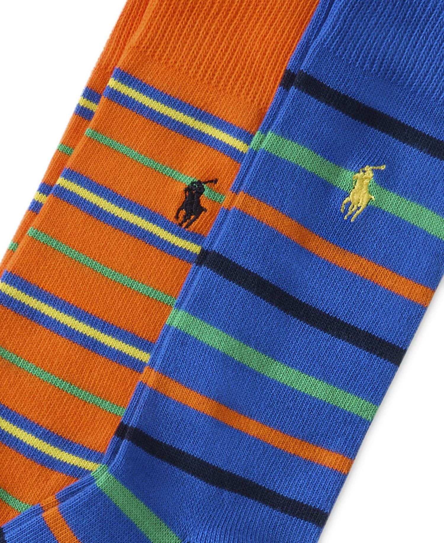 Men's 2-Pk. Bright Repp Stripe Slack Socks - Blue - 7-12