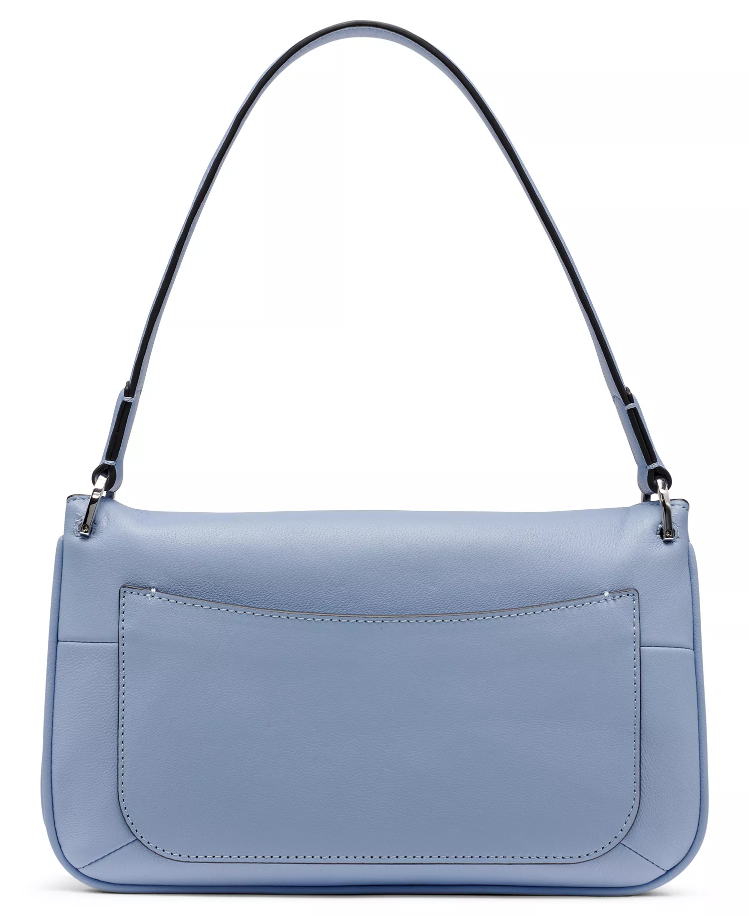 Nadine Leather Slim Shoulder Bag  - Blue Aura - Small