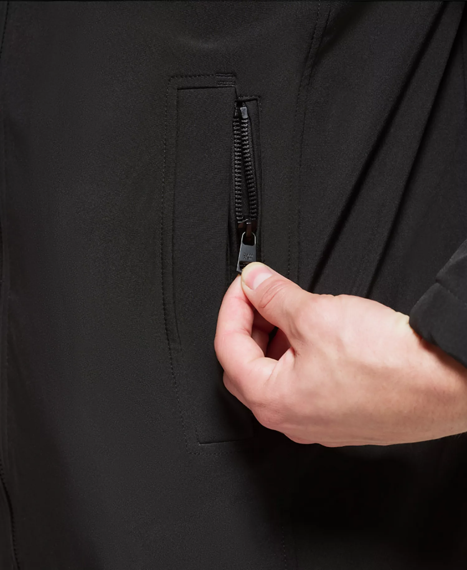Men’s Infinite Stretch Jacket With Polar Fleece Lined Bib - Black - 2XL
