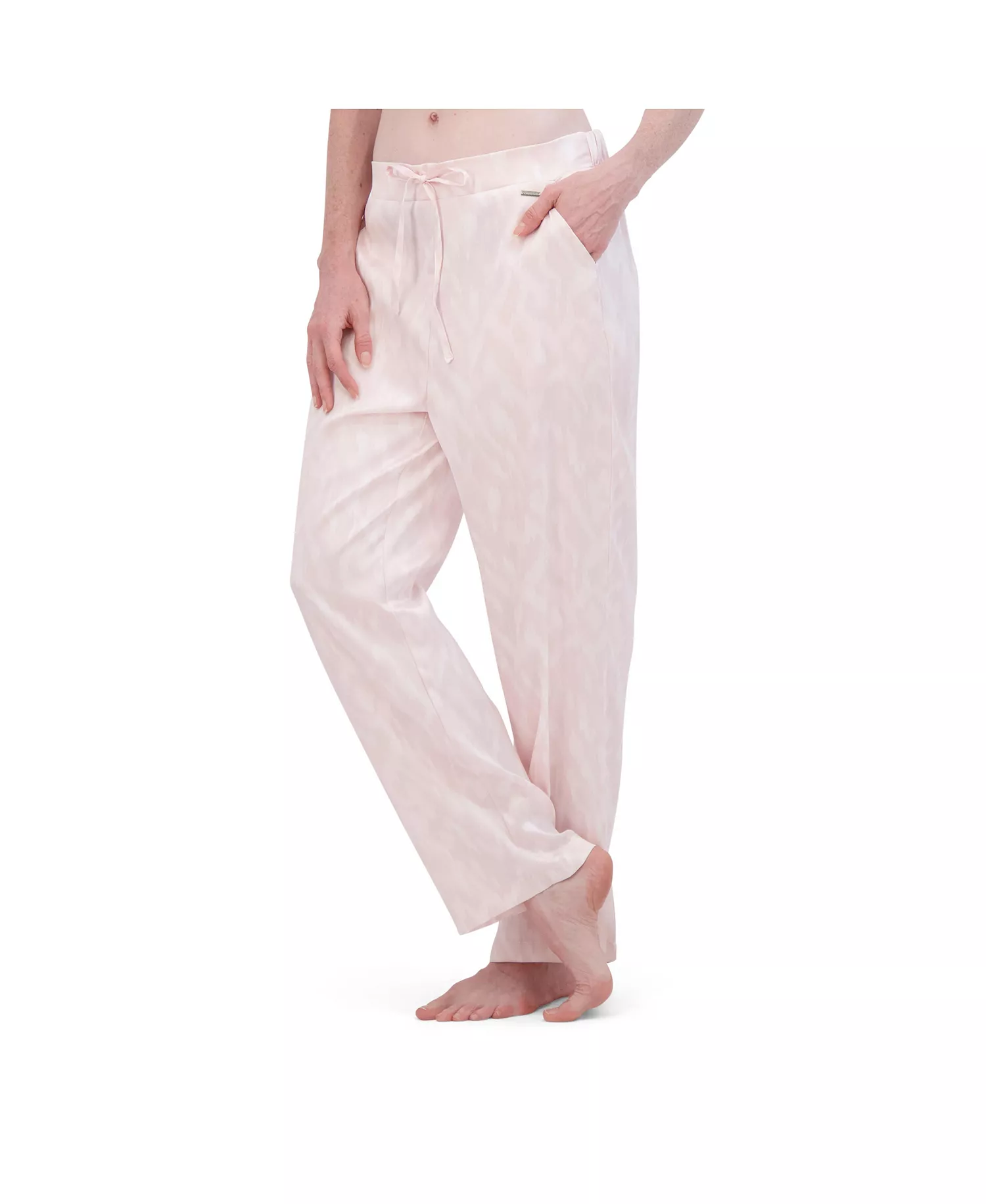 Women's Straight Leg Satin Pajama Pant - Washed out pink - Large