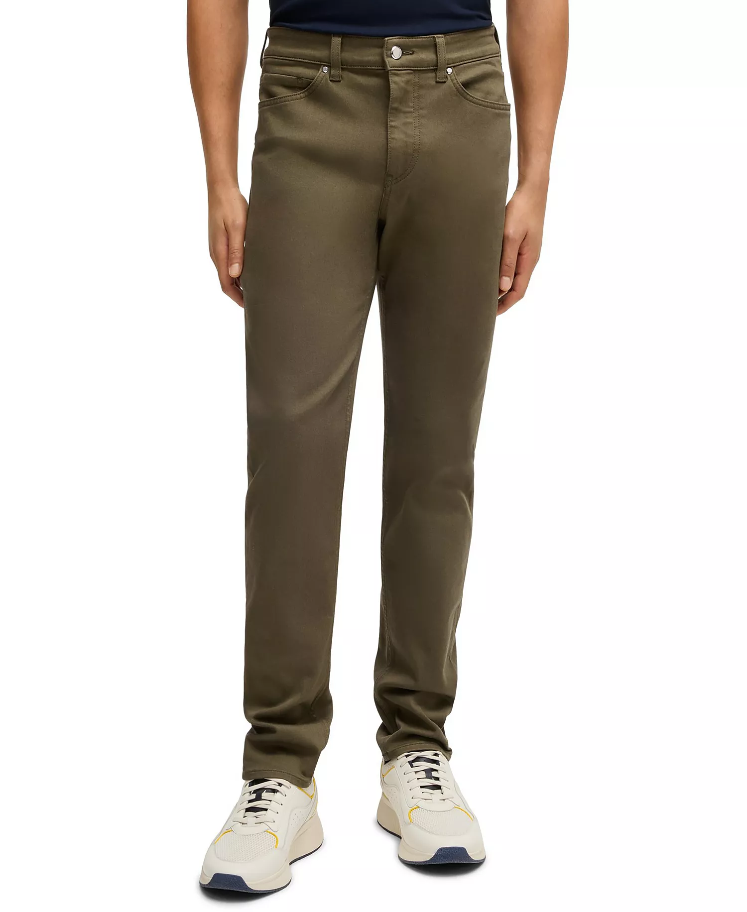 BOSS x Porsche Men's Performance-Stretch Denim Tapered-Fit Jeans - Dark Green - 30x32