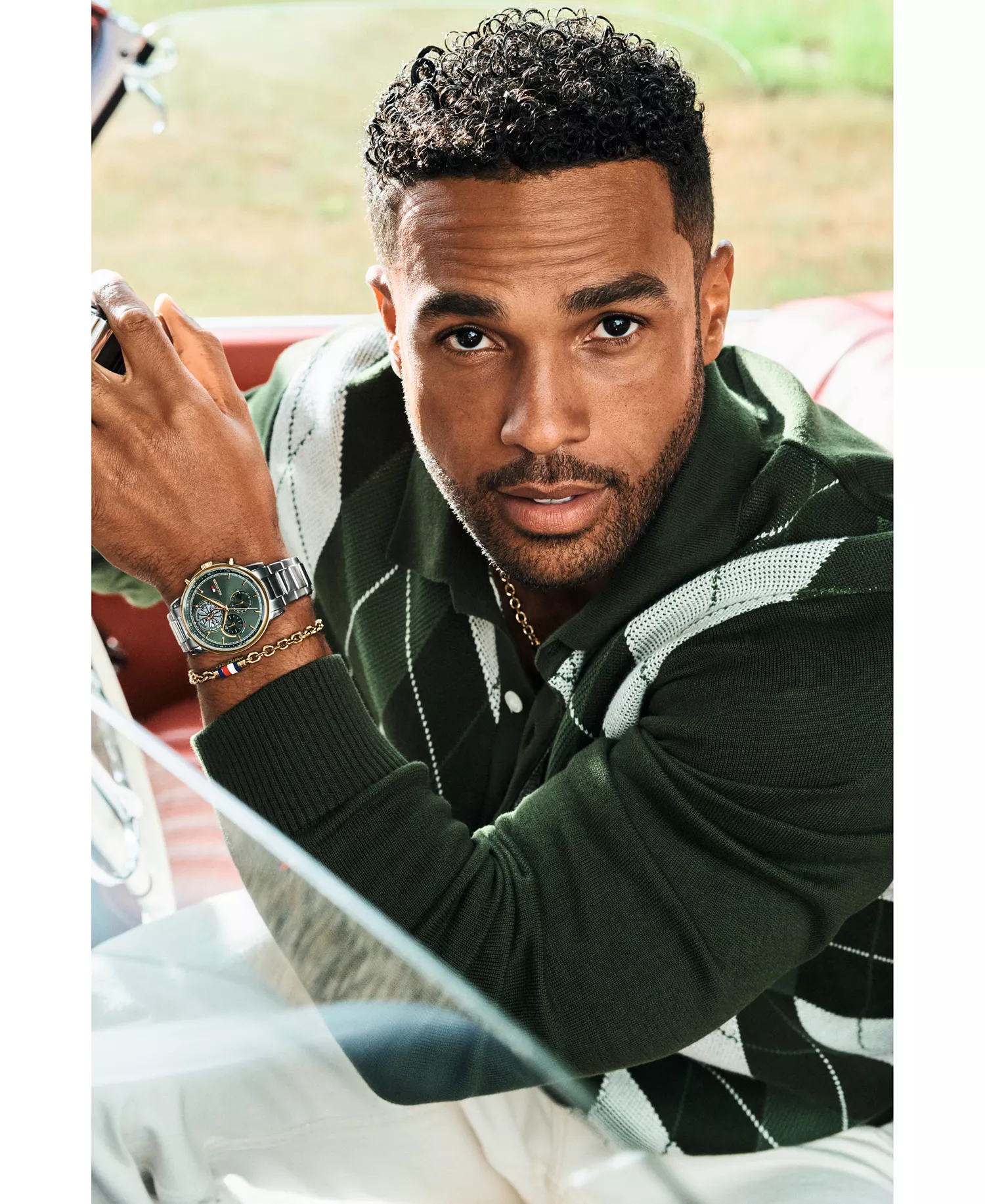 Men's Multifunction Silver Tone Stainless Steel Bracelet Watch, 44mm - Silver - 44