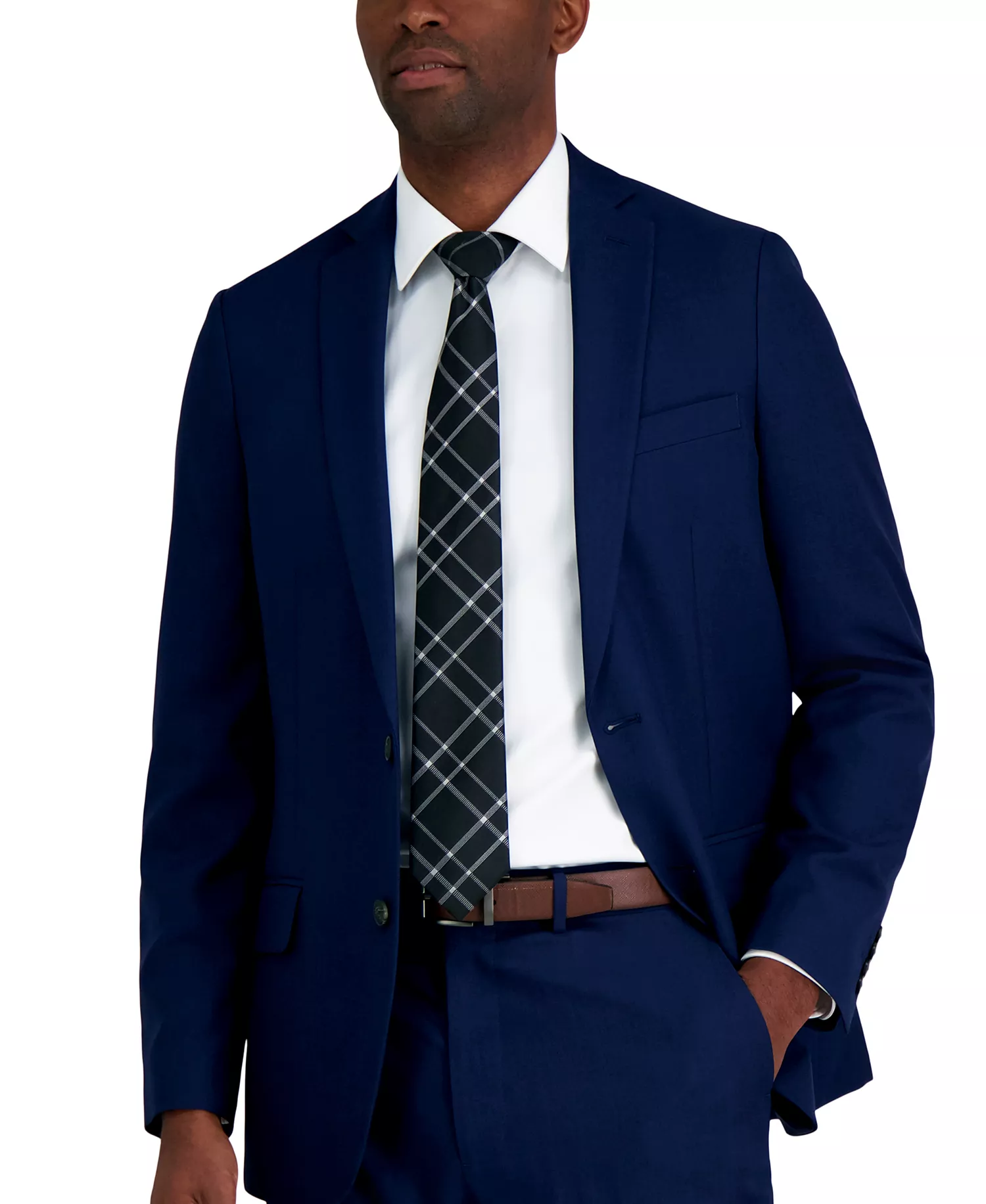 Men's Stitch Plaid Tie - Black - ONE SIZE