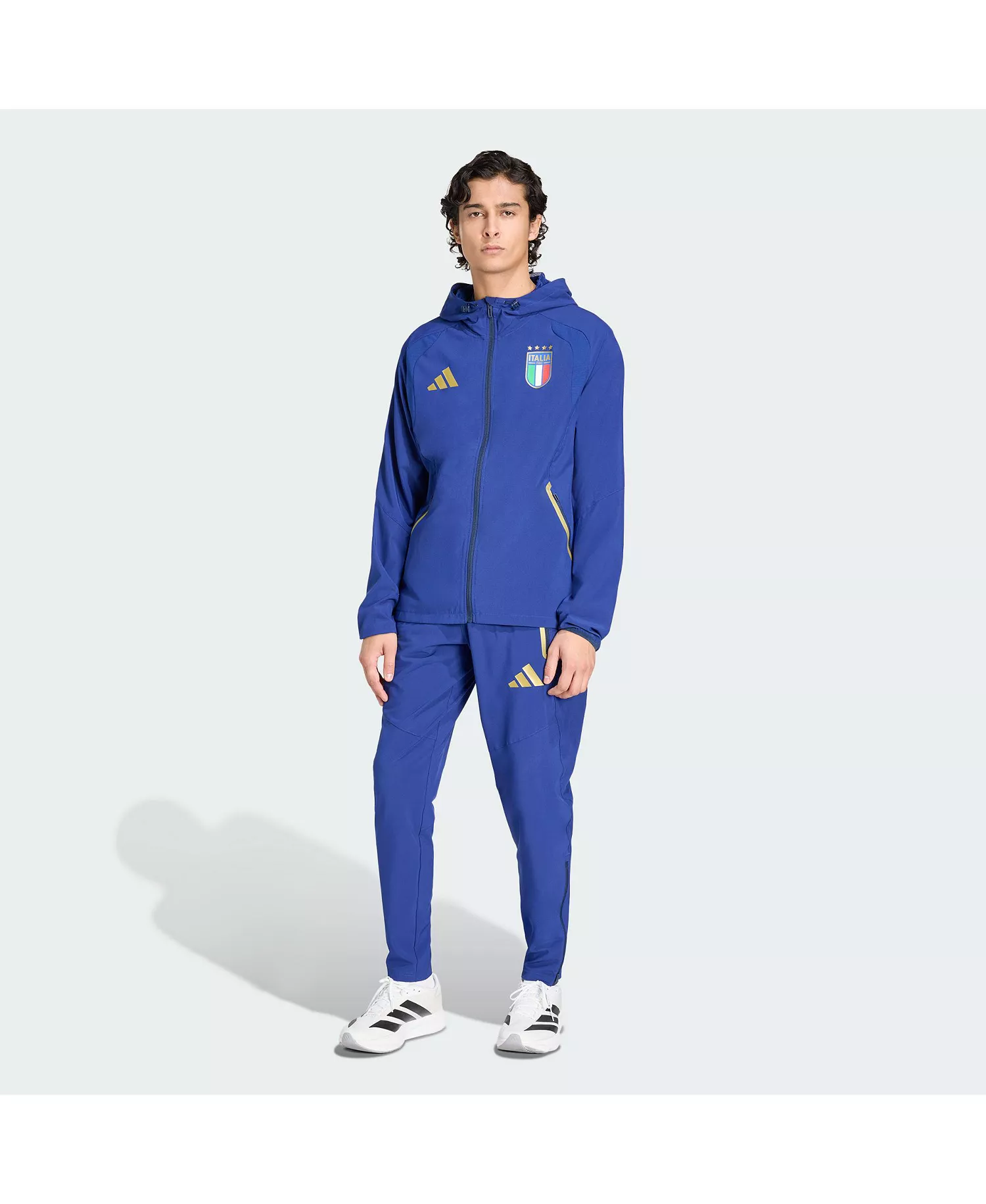 Men's Blue Italy National Team 2026 World Cup Travel Windbreaker Jacket - Blue - 2XL