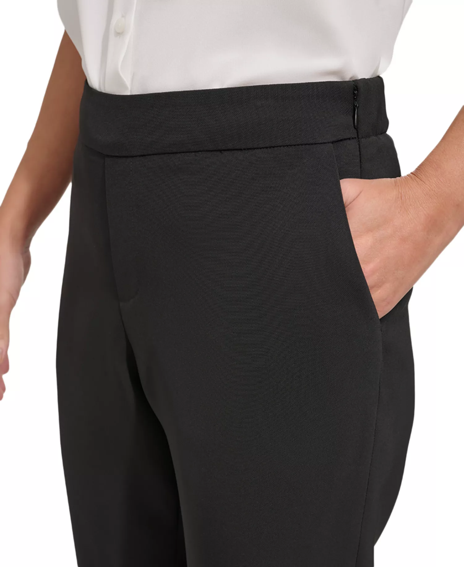 Women's Mid-Rise Pull-On Cropped Pants - Black - 0