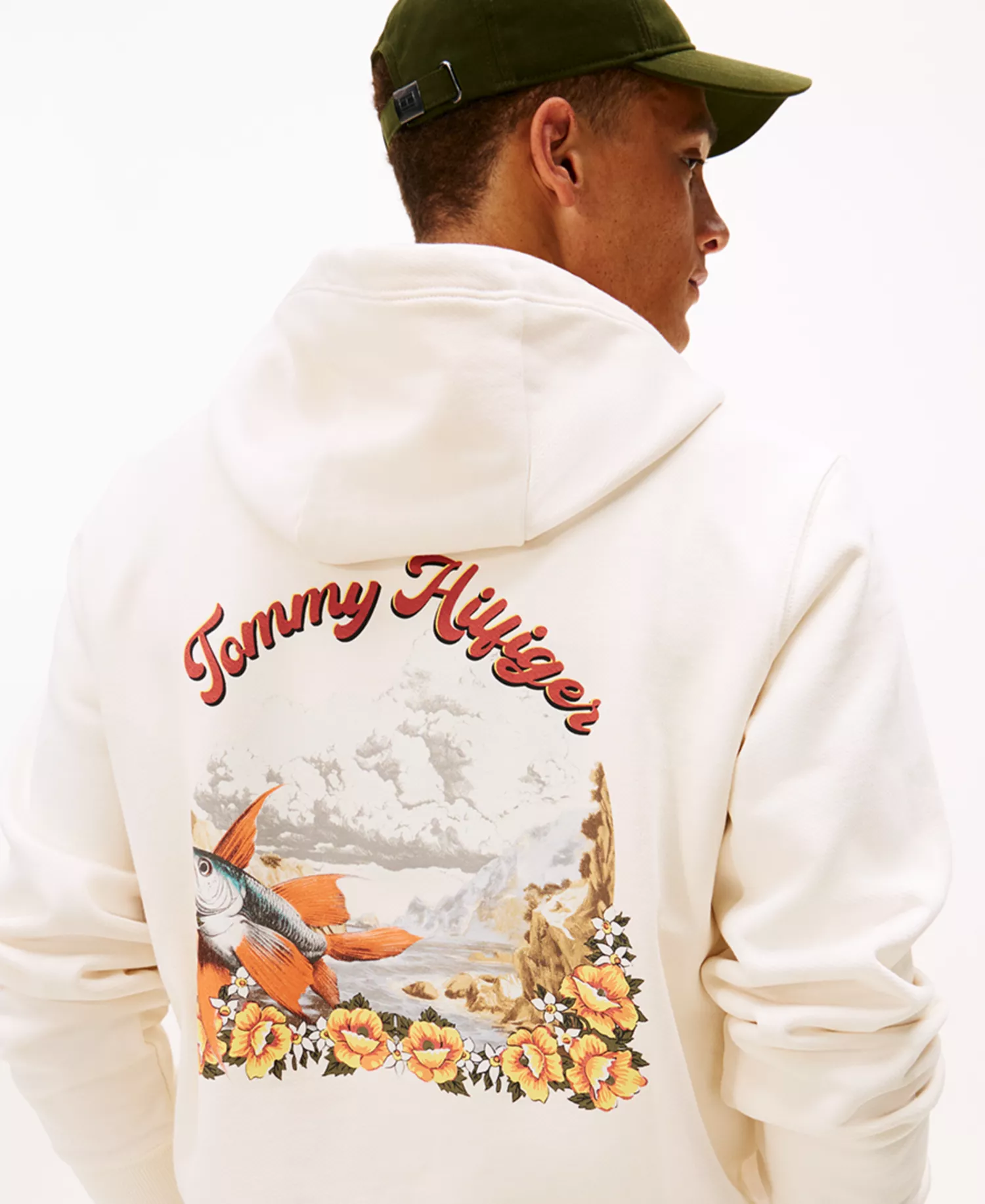 Men's Regular-Fit Graphic Hoodie - Ivory Petal - L