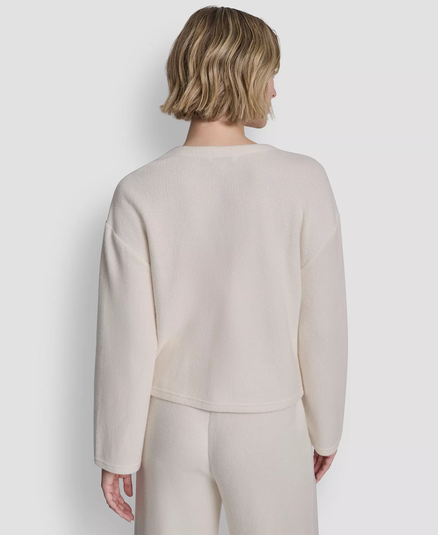 Petite Long-Sleeve Button Front Cardigan - Eggnog - PL