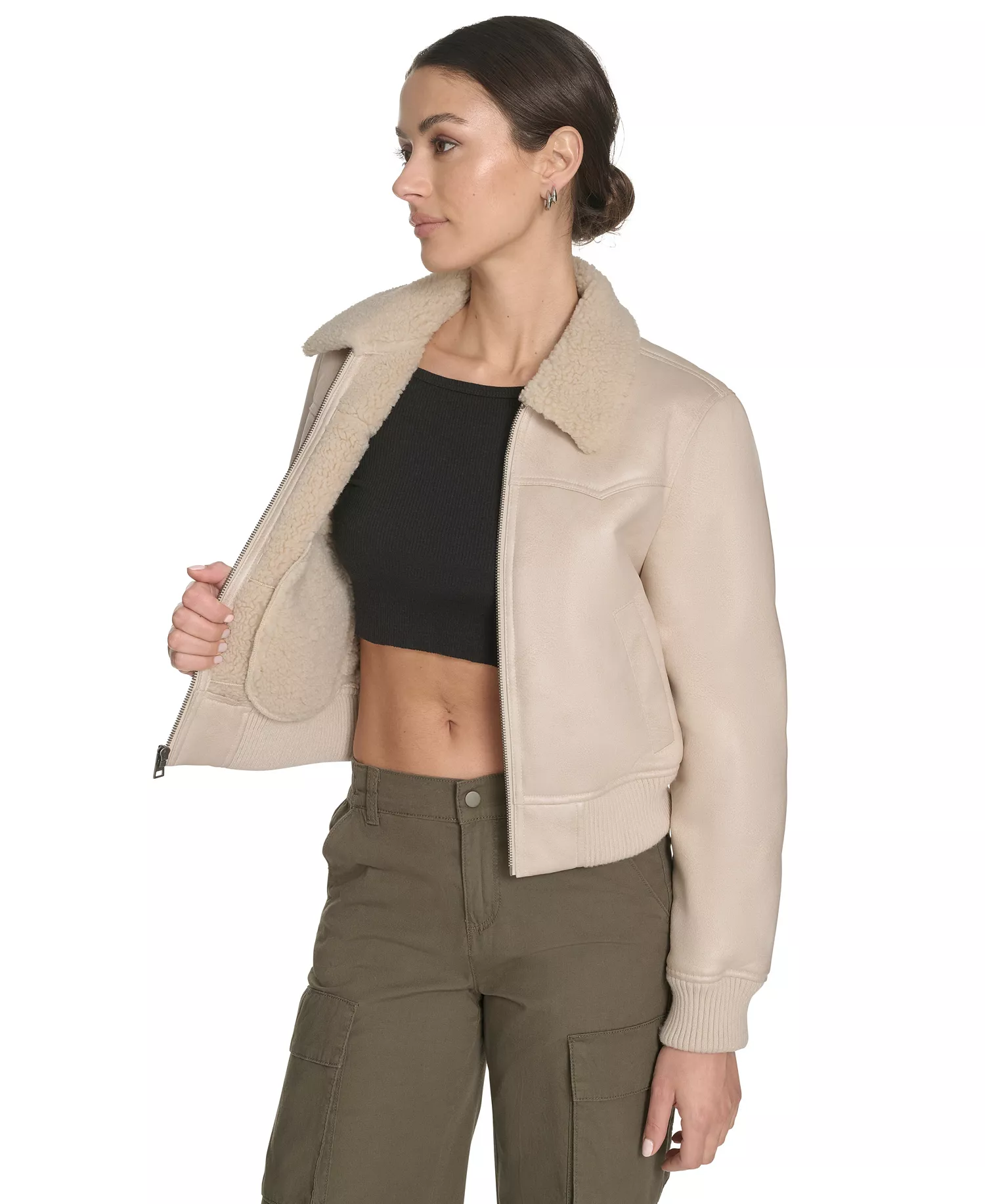 Women's Long Sleeve Western Jacket - Almond Milk - L