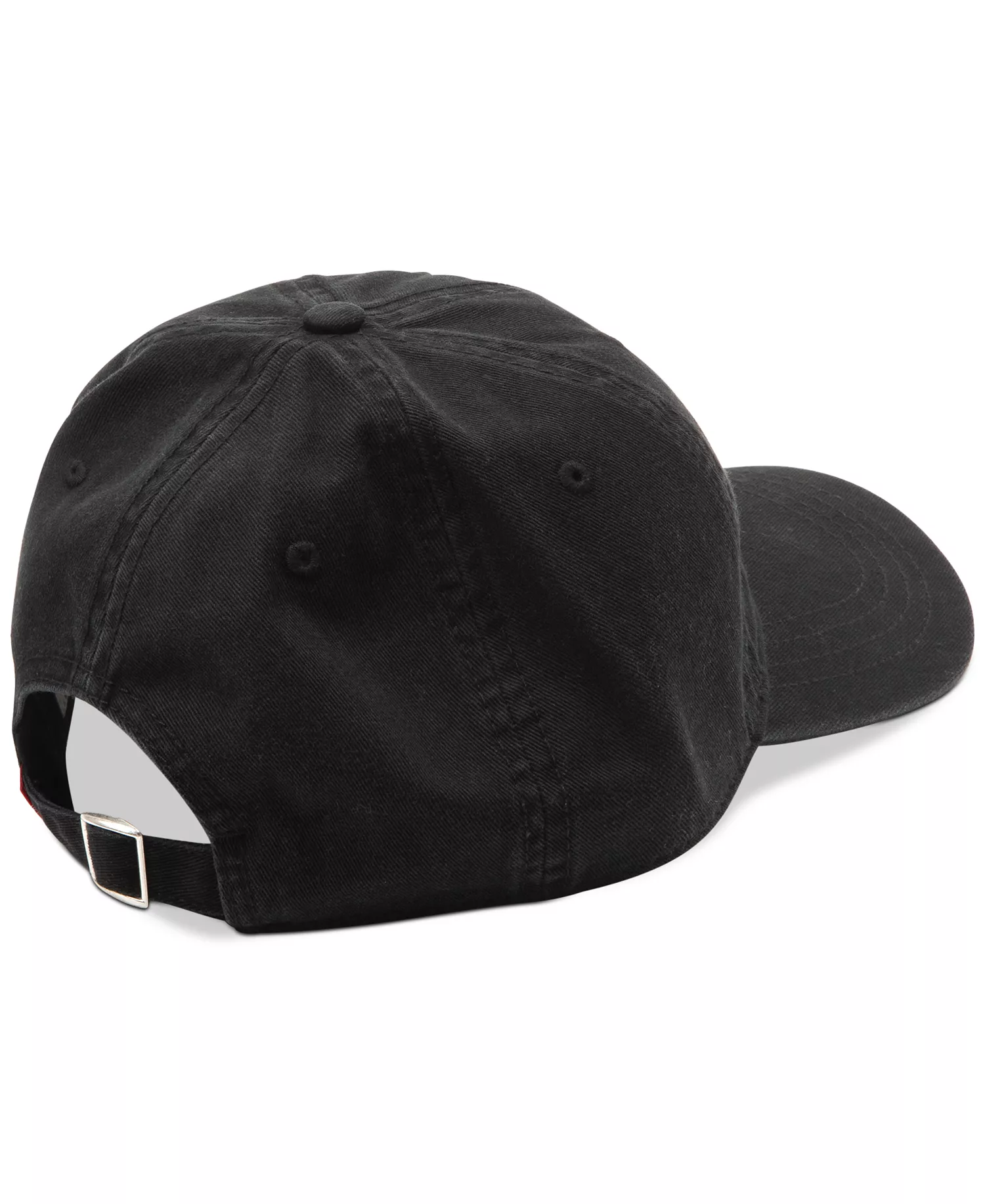 Men's Large Batwing Baseball Adjustable Strap Hat - Black - OS