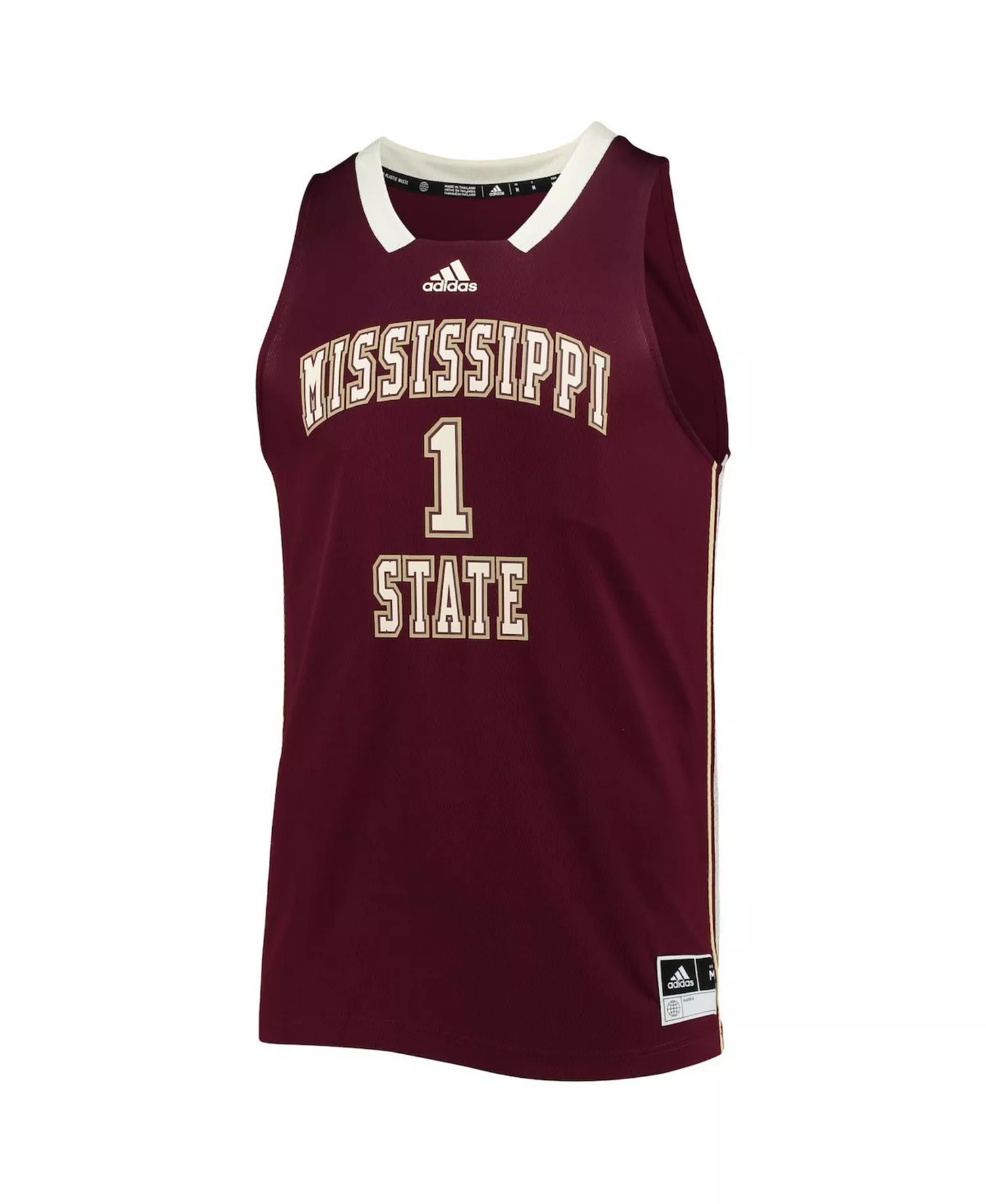 Men's #1 Maroon Mississippi State Bulldogs Reverse Retro Jersey - Maroon - L
