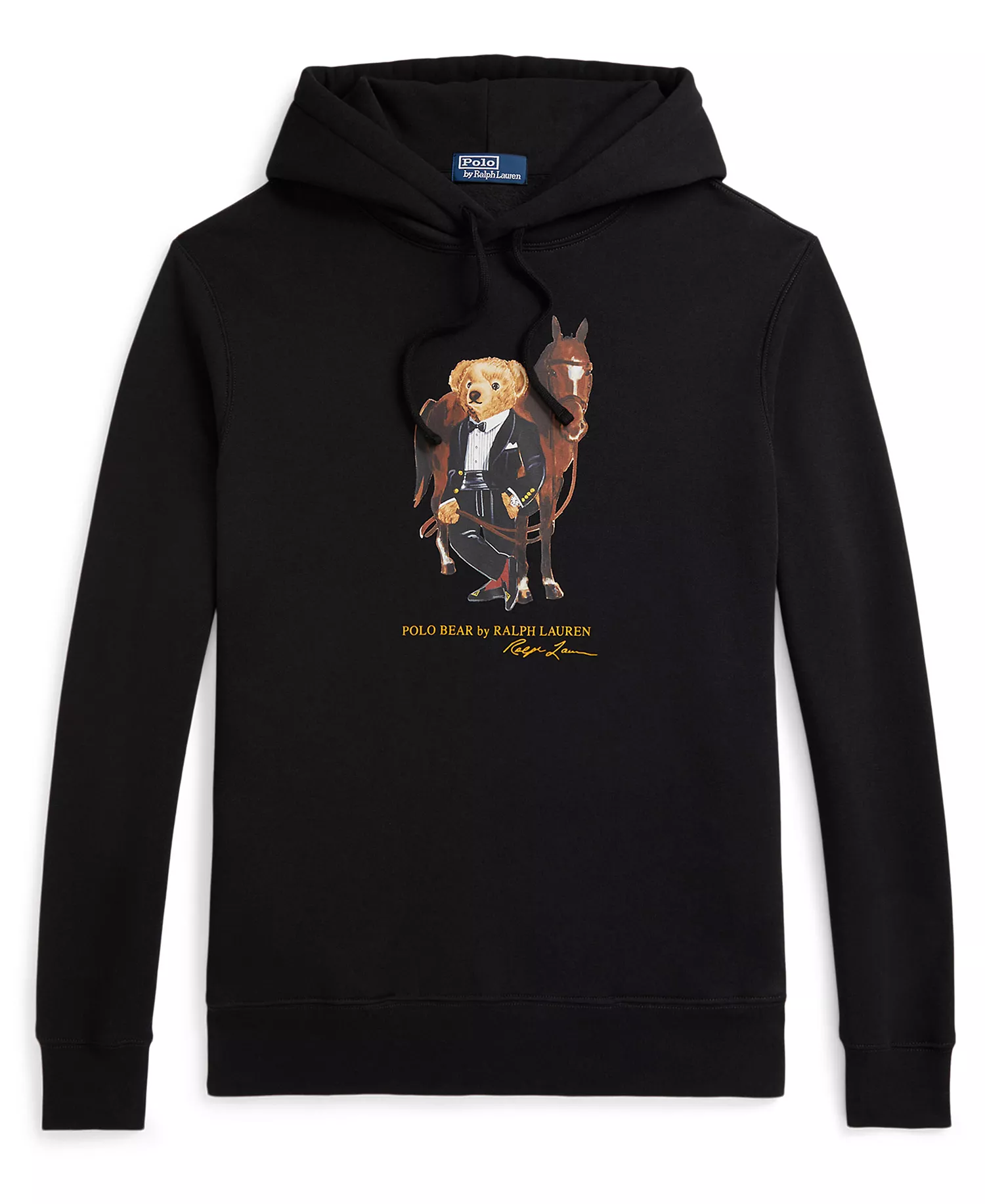 Men's Long-Sleeve Bear Fleece Hoodie - Polo Black - L