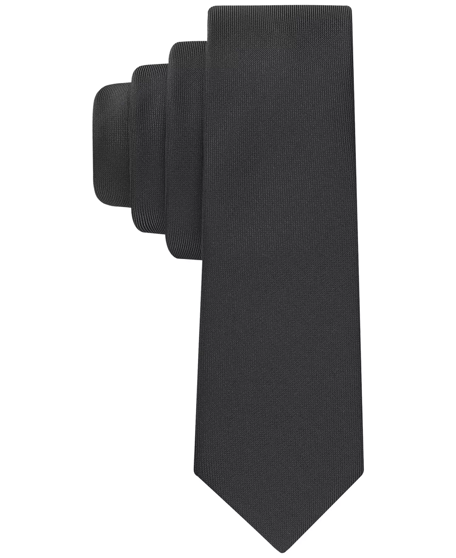Men's Classic Textured Tie - Black - ONE SIZE