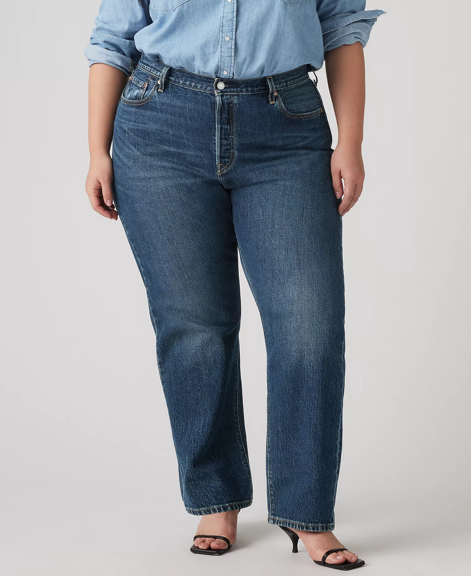 Women's 501 Original-Fit Straight-Leg Jeans - Believe Not Plus - 16W