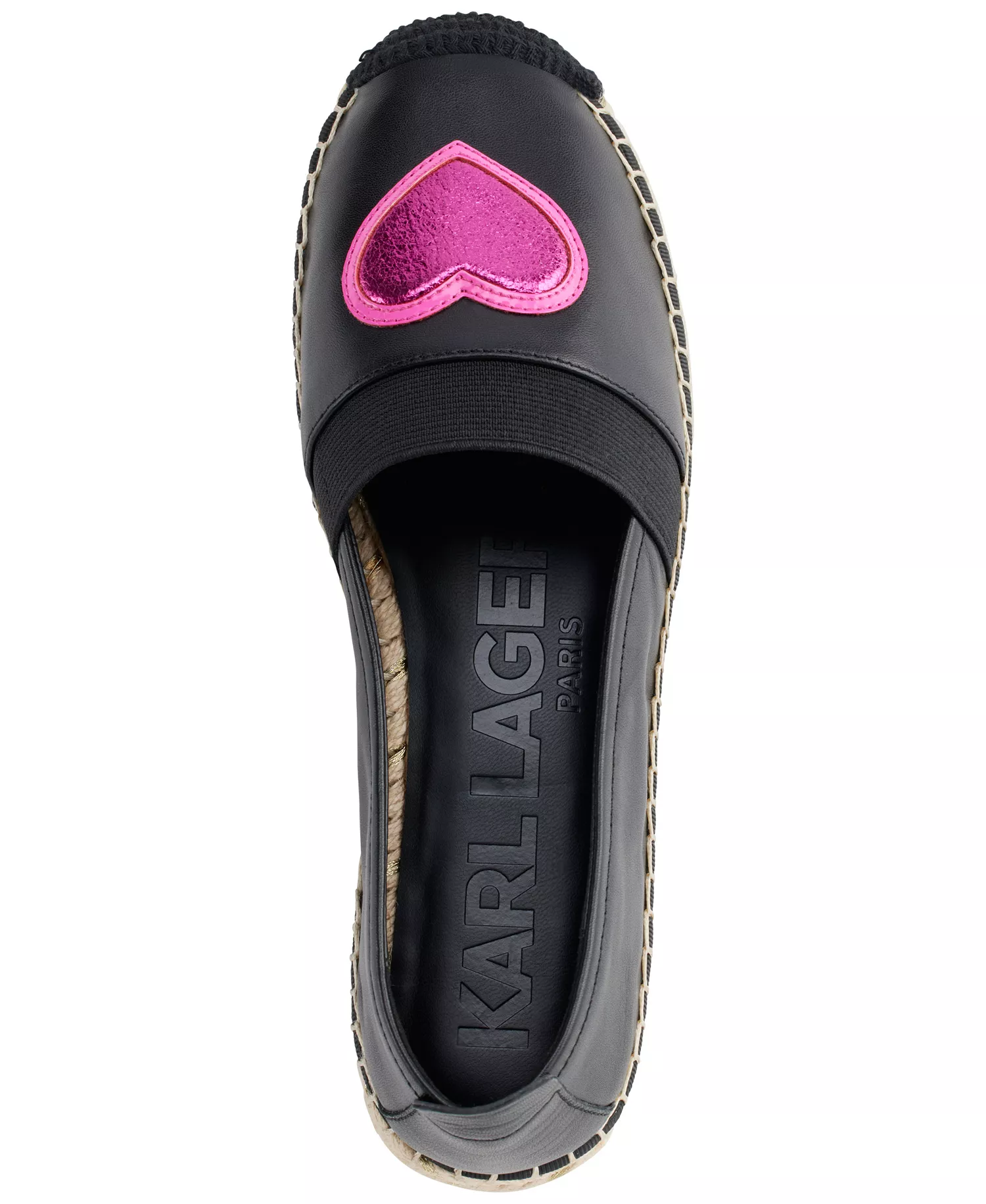 Women's Manika Heart Patch Espadrille Flats - Black - 10M