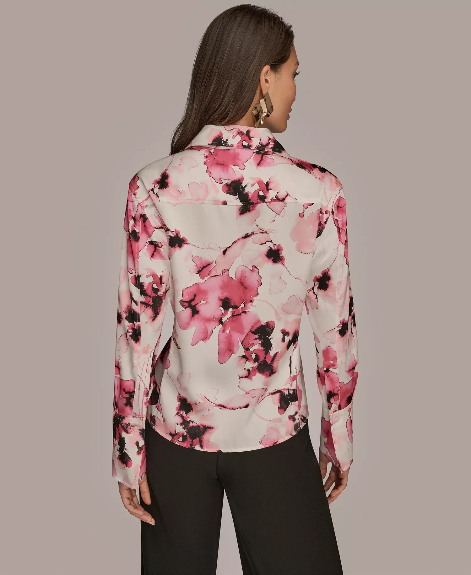 Women's Floral Print Long Sleeve Top - Bimini Multi - M