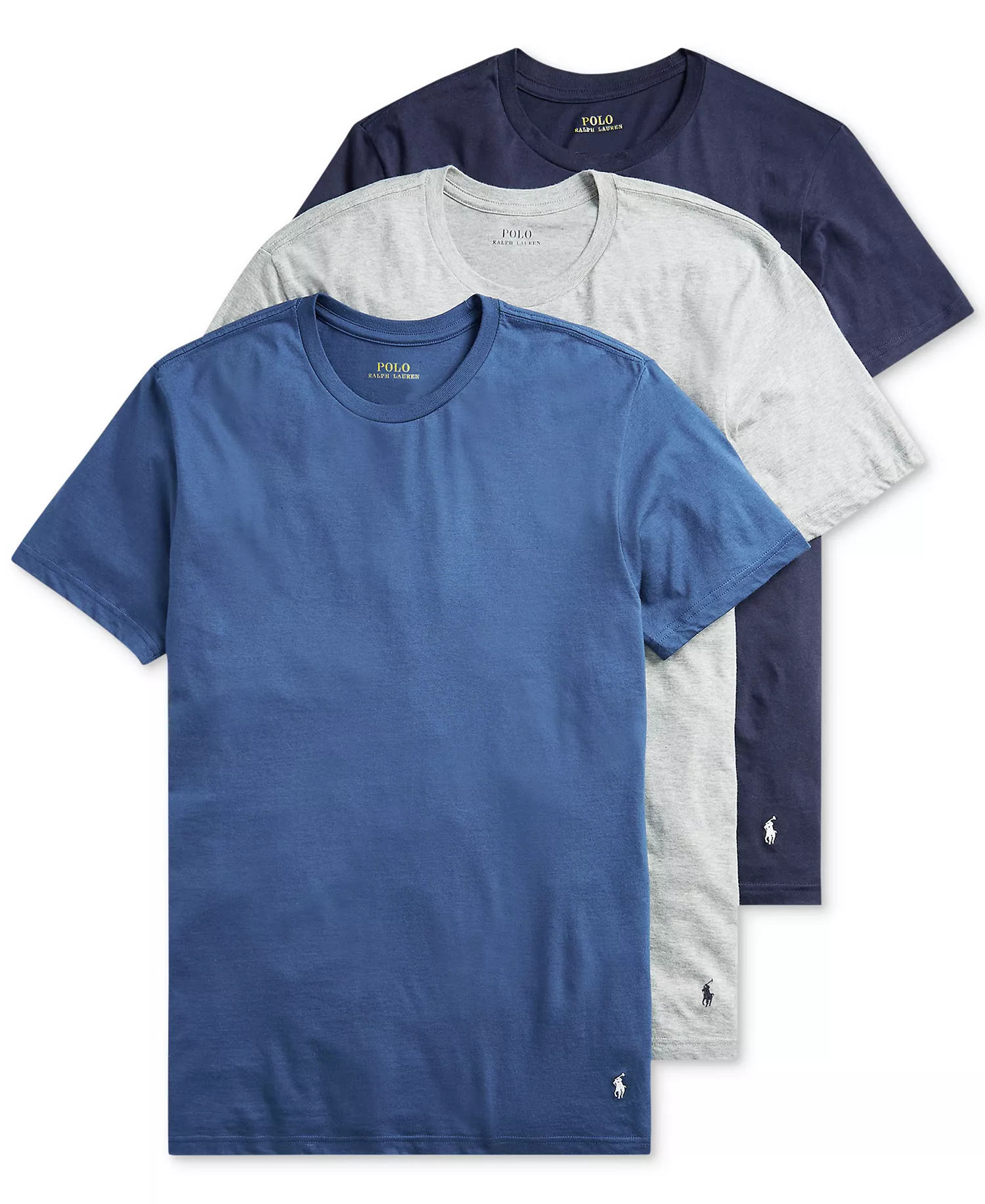Men's 3-Pack Classic Undershirts - Andover / Bali Blue / Cruise Navy - L