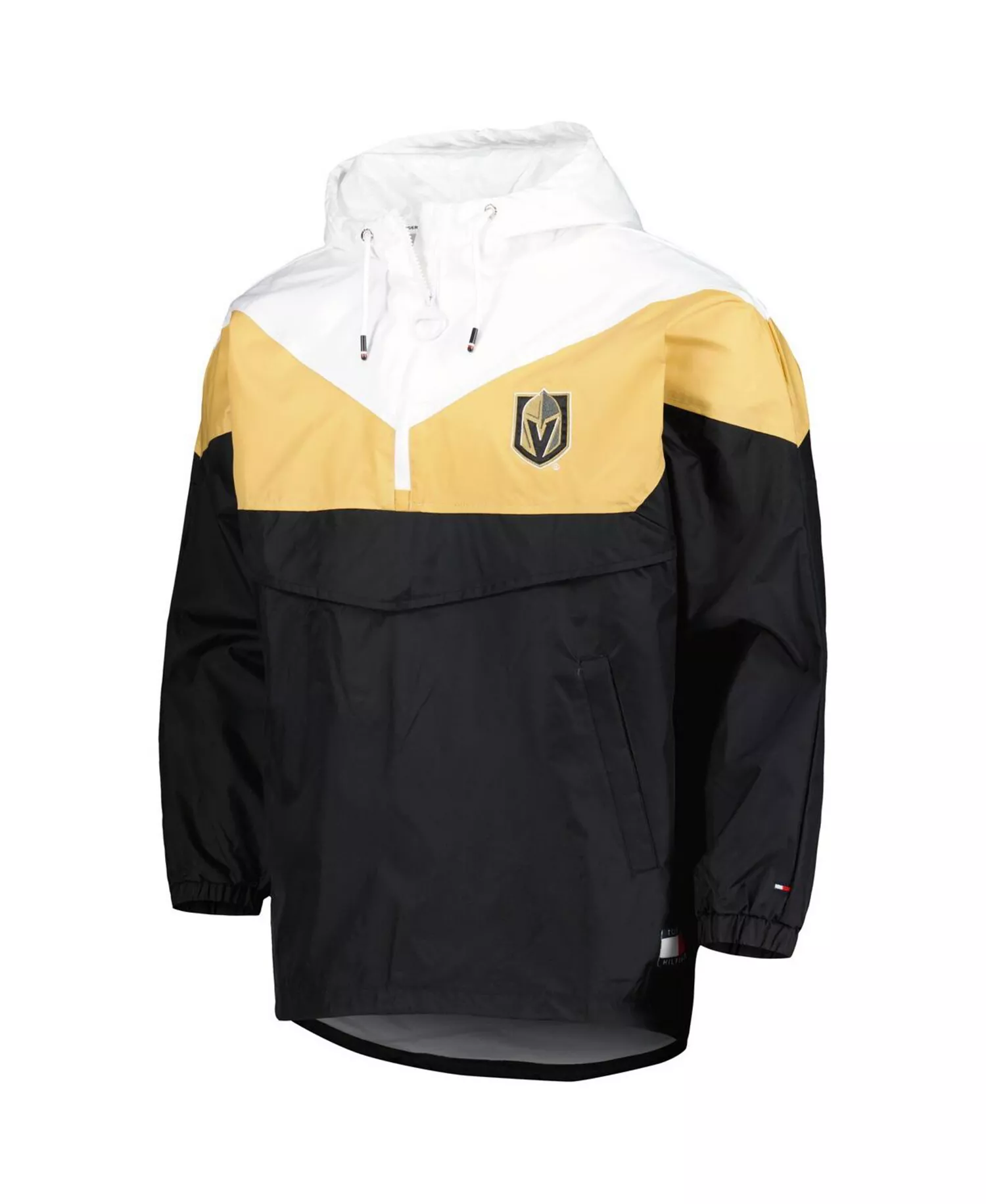 Women's Black, Gold Vegas Golden Knights Staci Half-Zip Windbreaker Jacket - Black, Gold - 2XL
