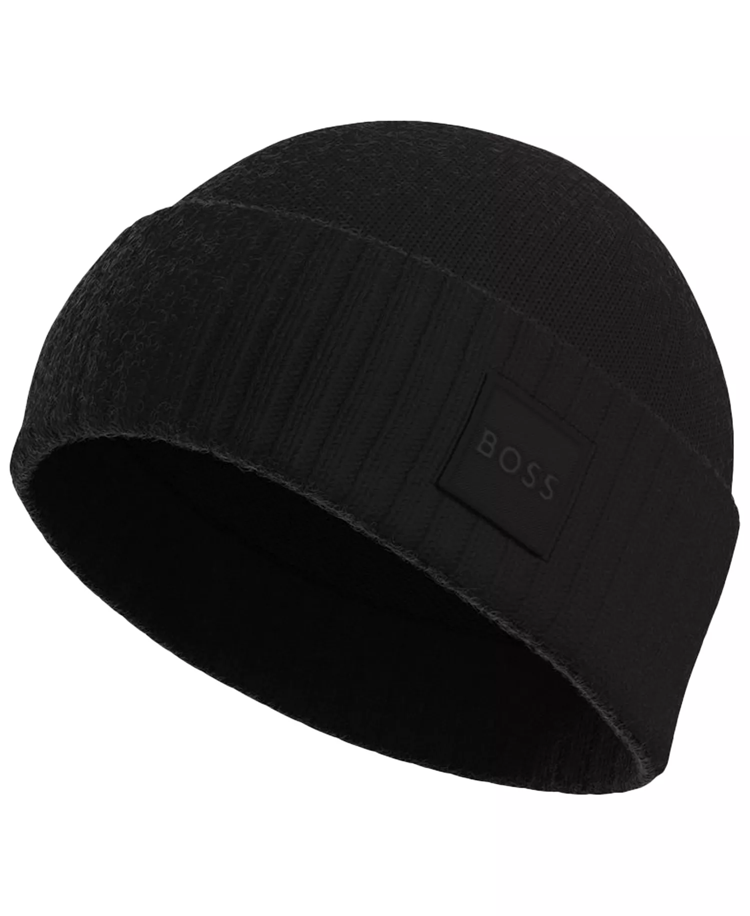 Men's Akaio Turn-Up Beanie Hat - Black - ONE SIZE